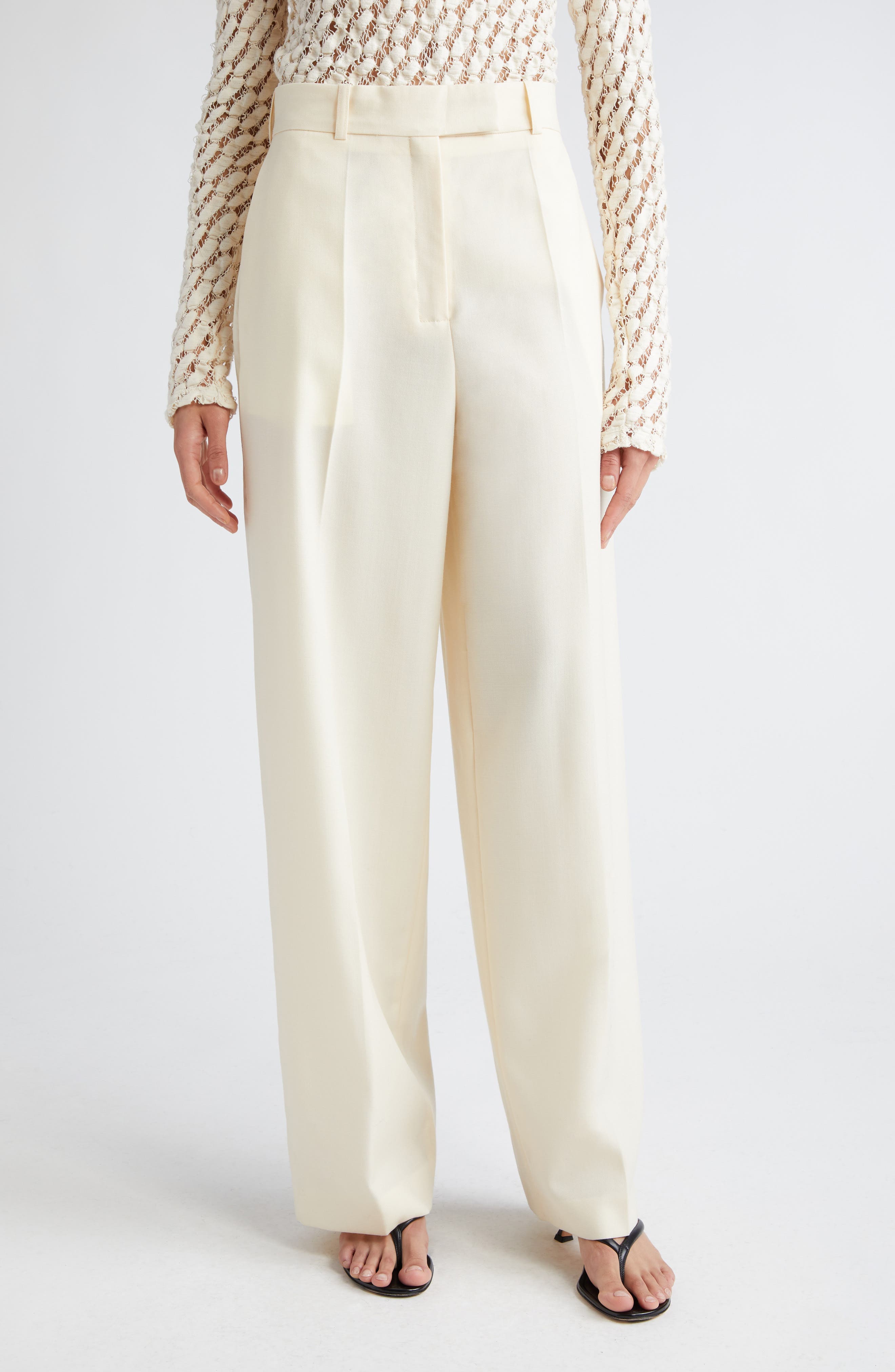 Virgin Wool Wide Leg Pants - image 1