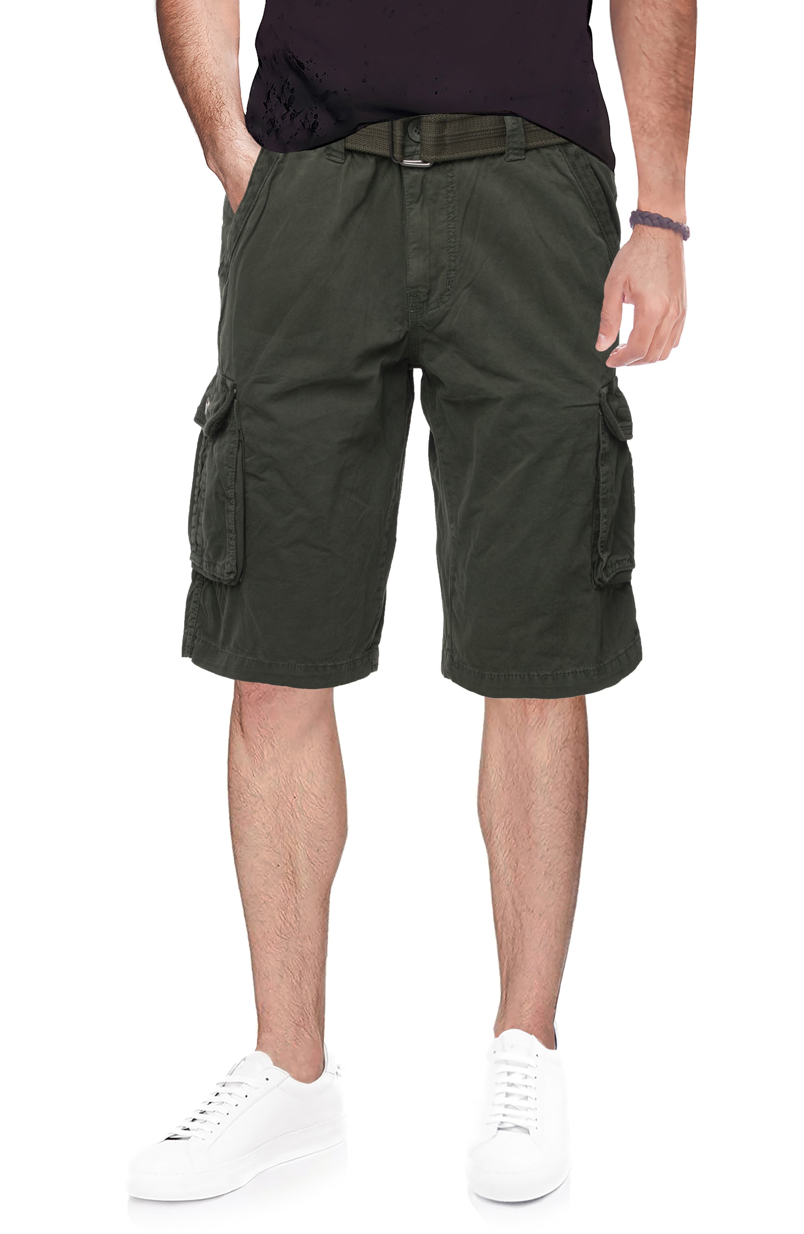 Belted Cotton Twill Cargo Shorts - image 5