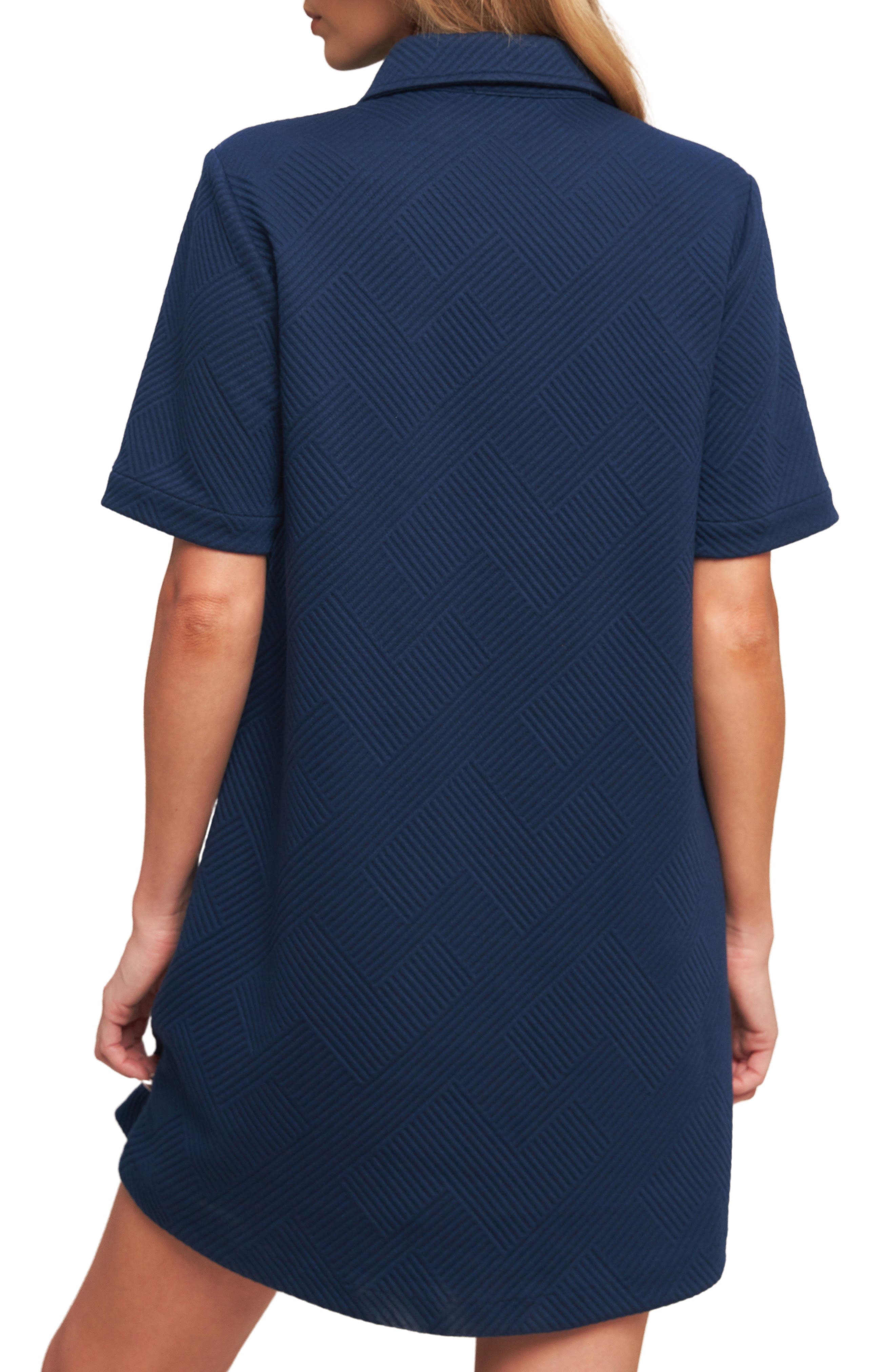 Textured Short Sleeve Shirtdress - image 2