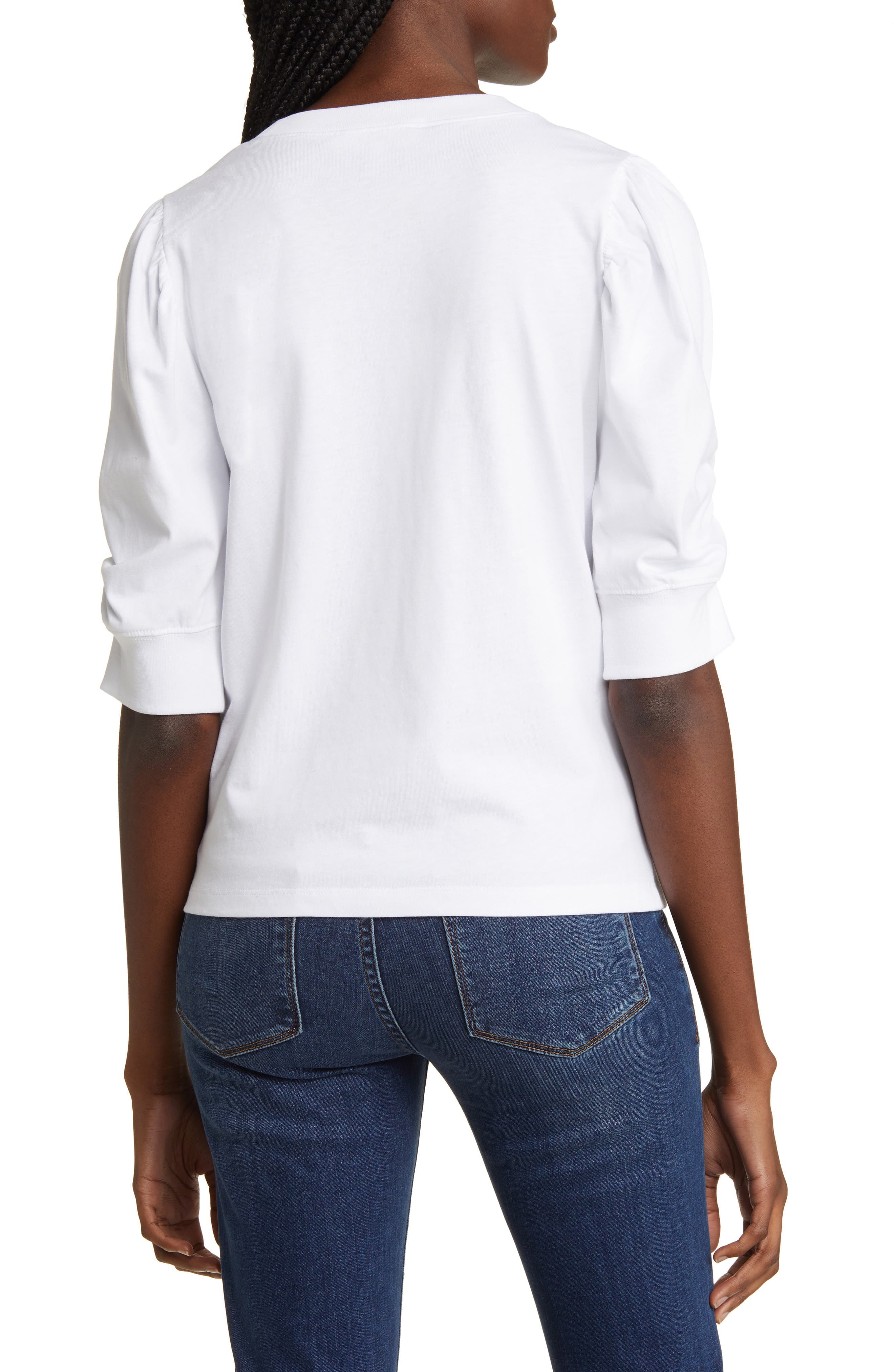 Frankie Puff Sleeve Organic Cotton Knit Top - image 2