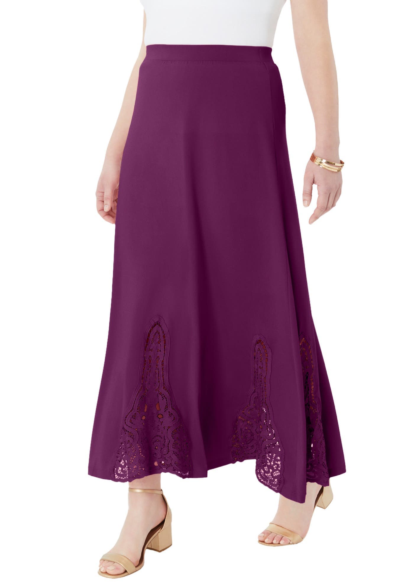 Ultrasmooth Fabric Lace Maxi Skirt - image 5