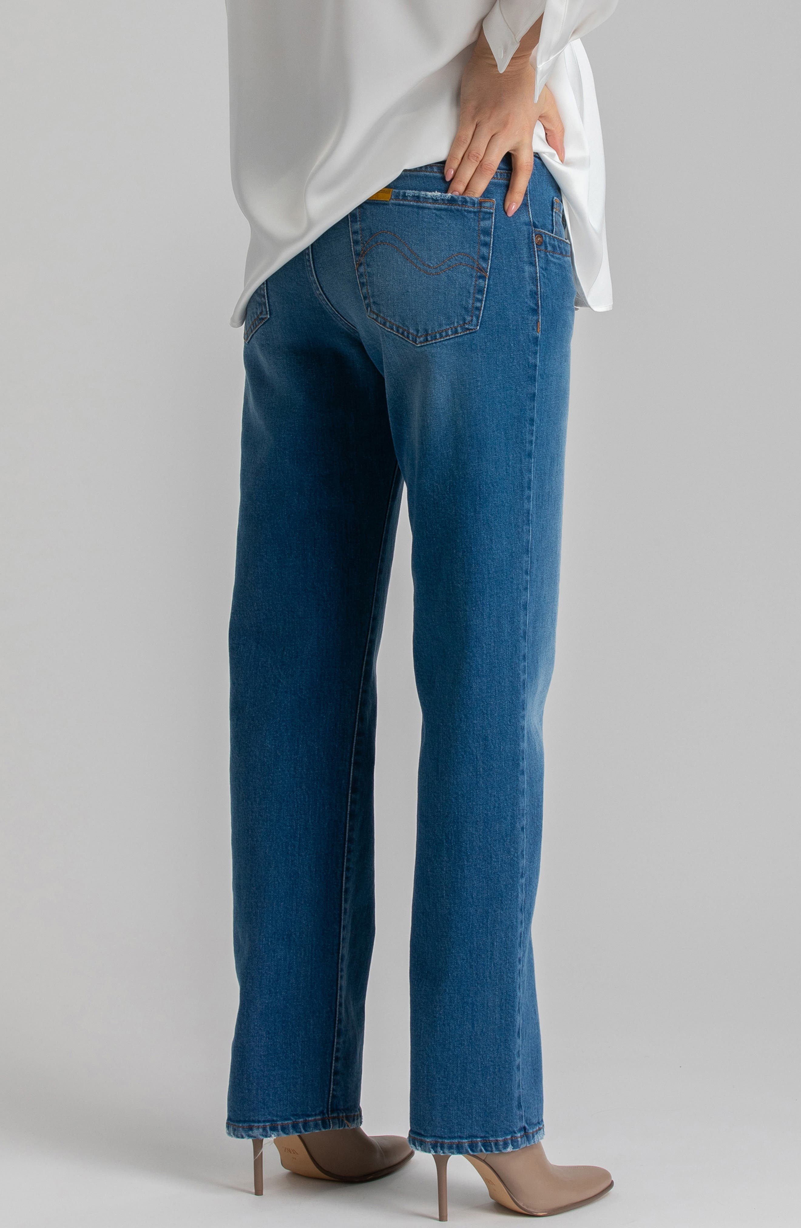 High Waist Straight Leg Maternity Jeans - image 2