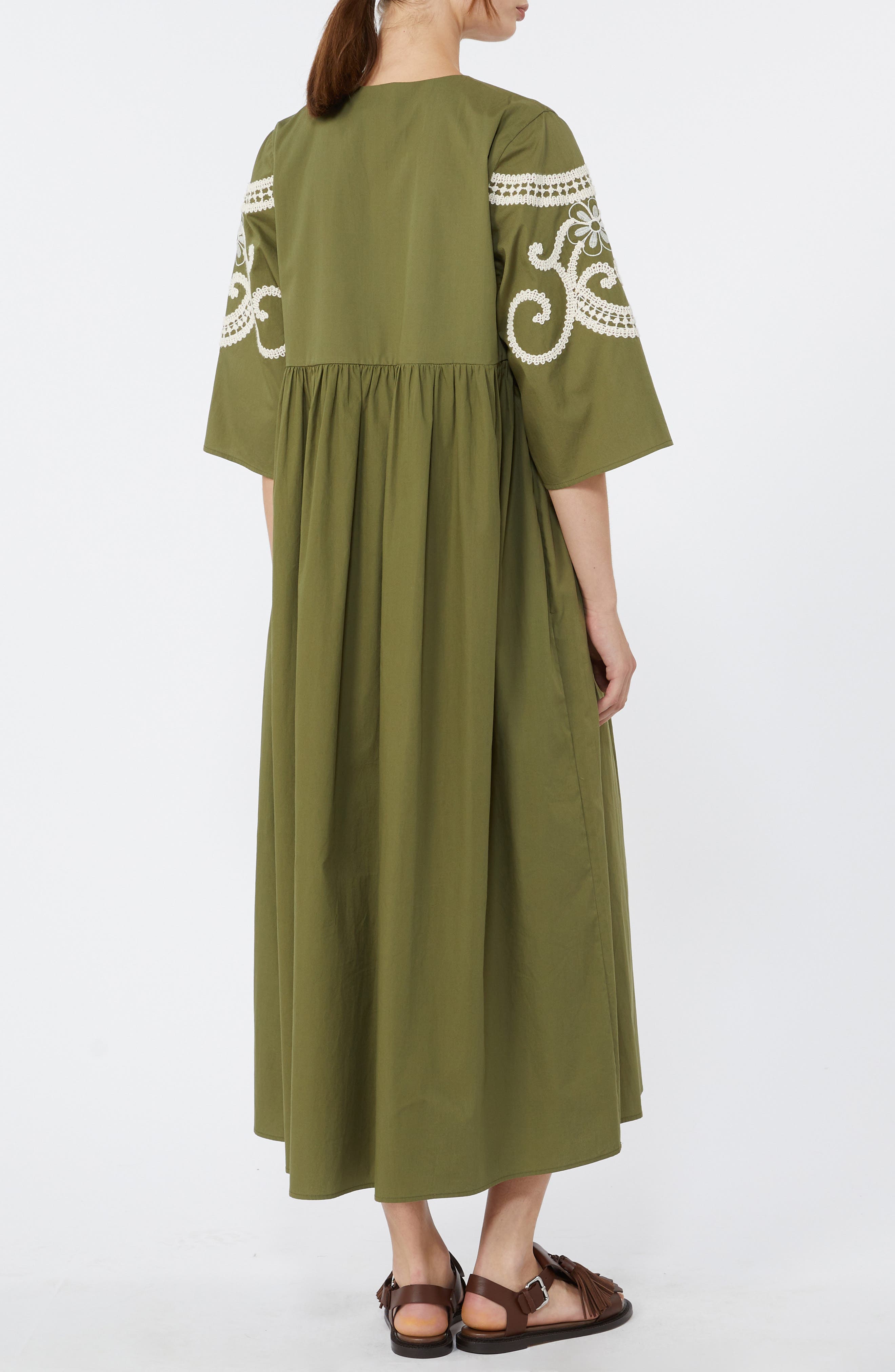 Tilde Embroidered Yoke Cotton Dress - image 2