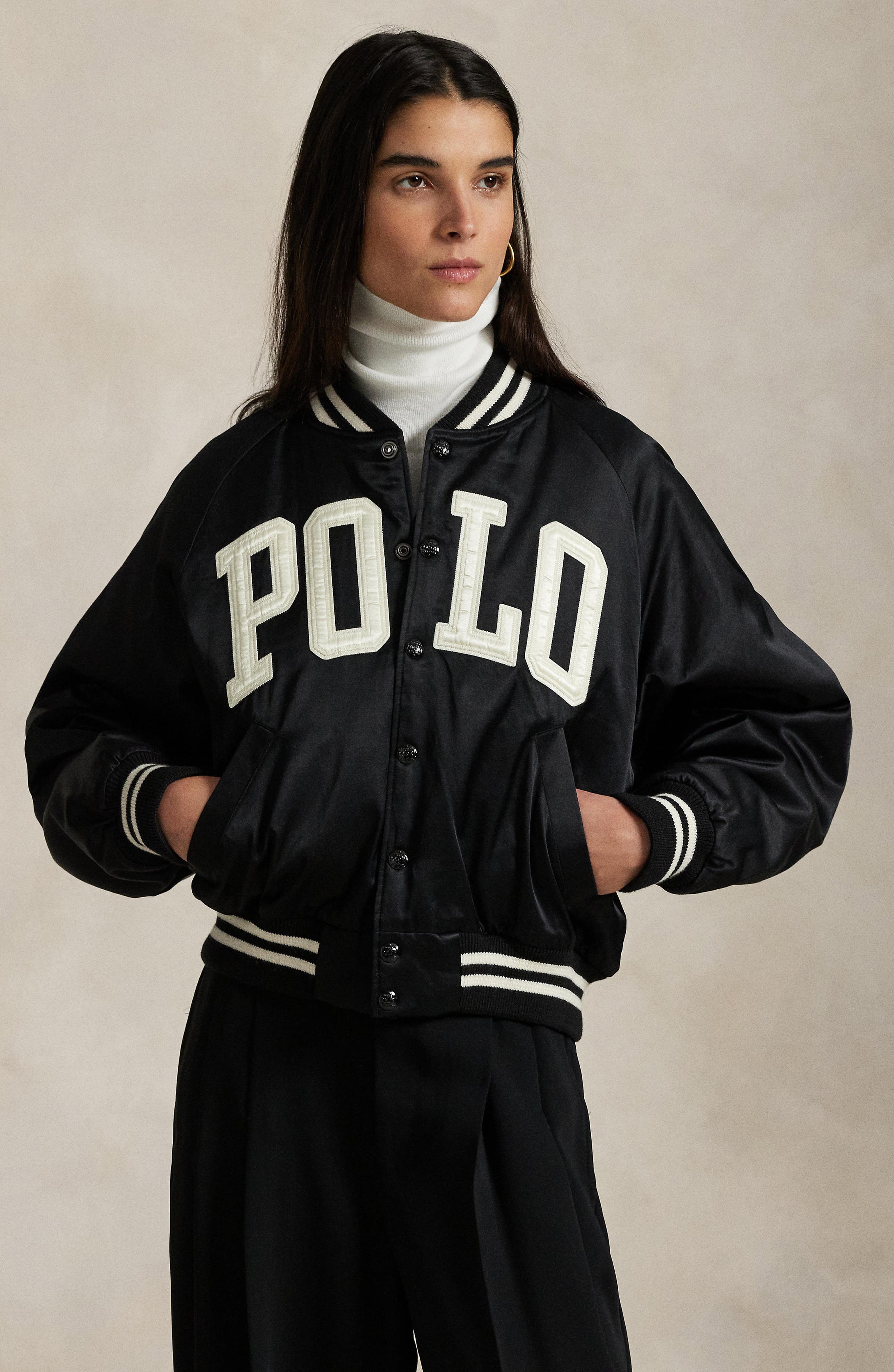Logo Satin Bomber Jacket - image 2