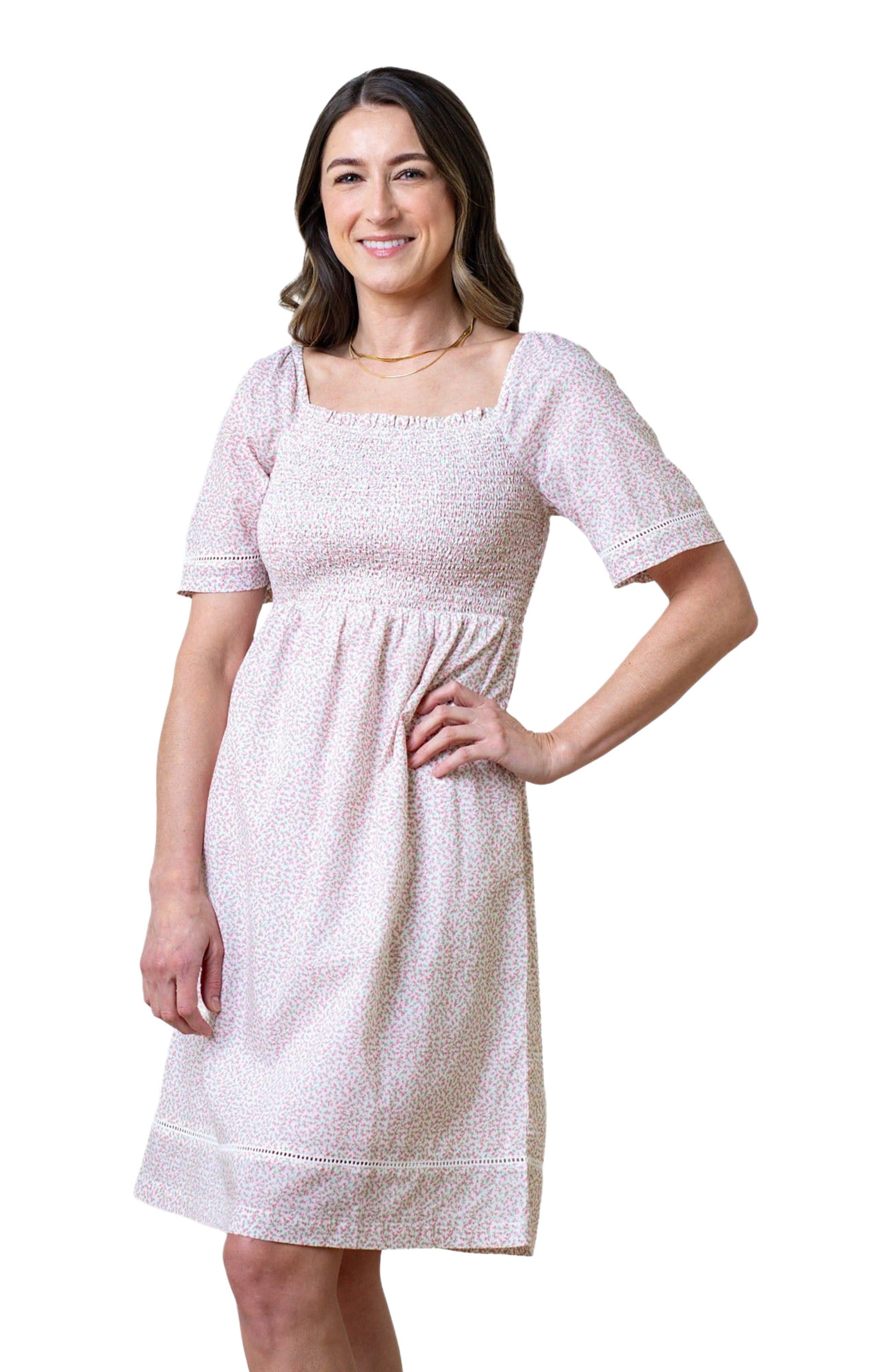 Women's Organic Bell Sleeve Smocked Dress - image 3