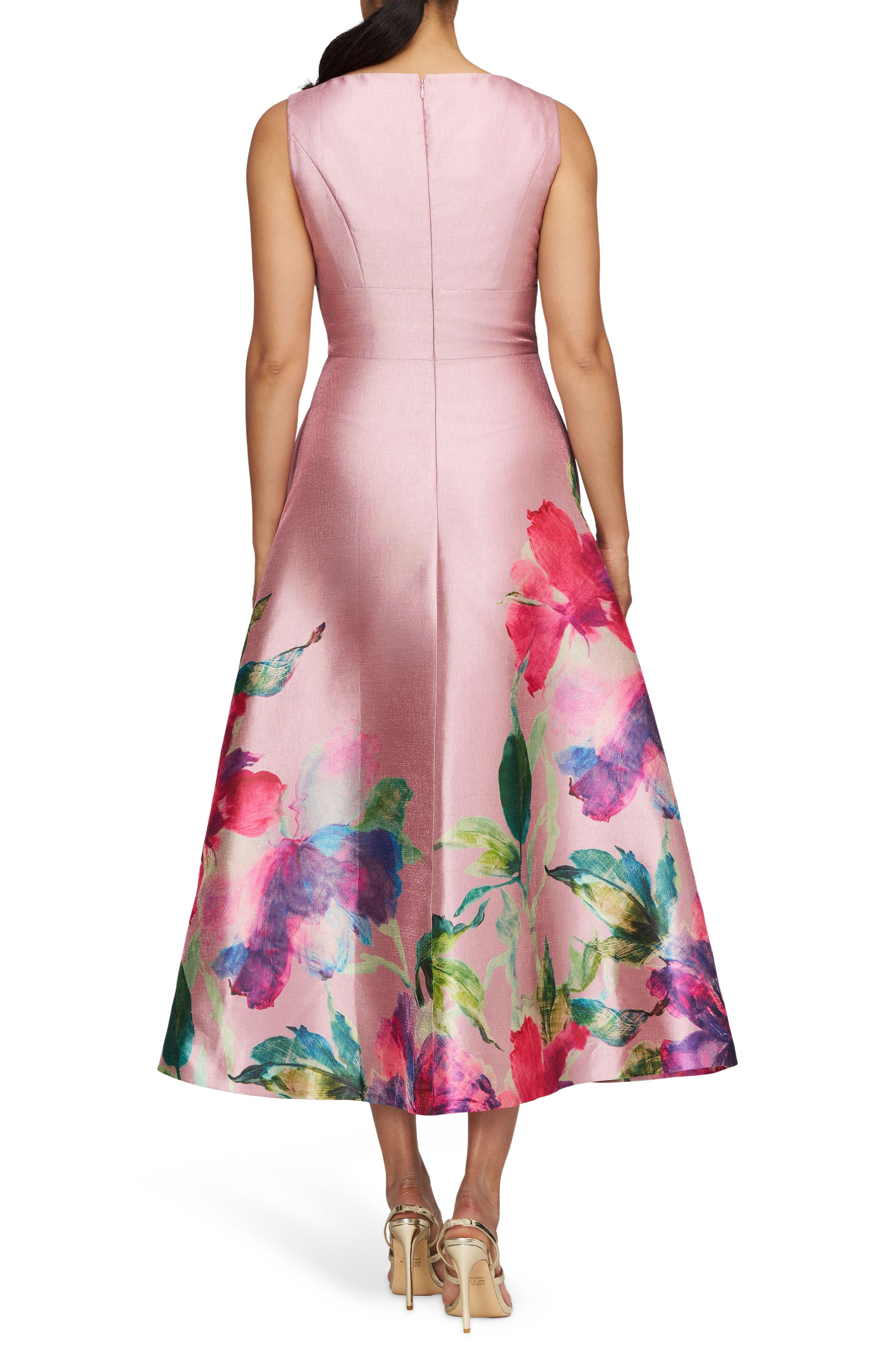 Marlene Placed Floral Print Sleeveless Cocktail Dress - image 2