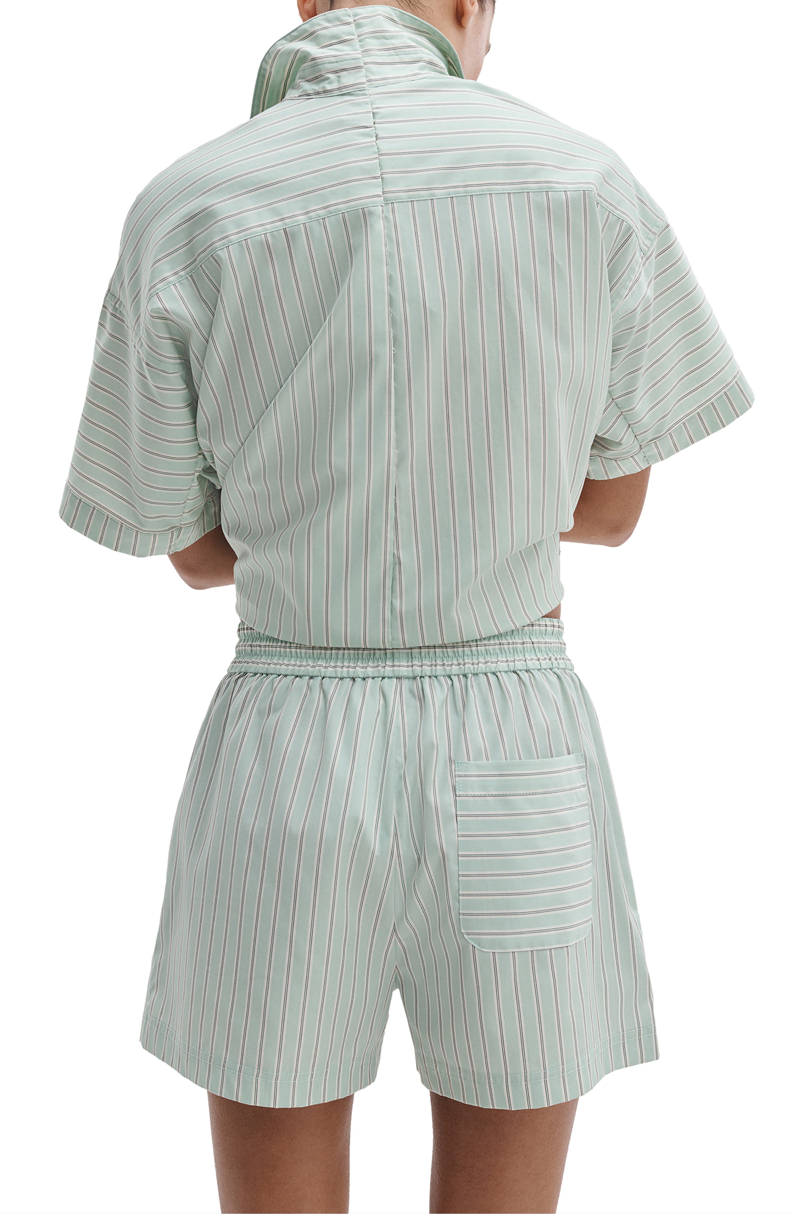 Marvin Stripe Cotton Drawstring Shorts - image 2