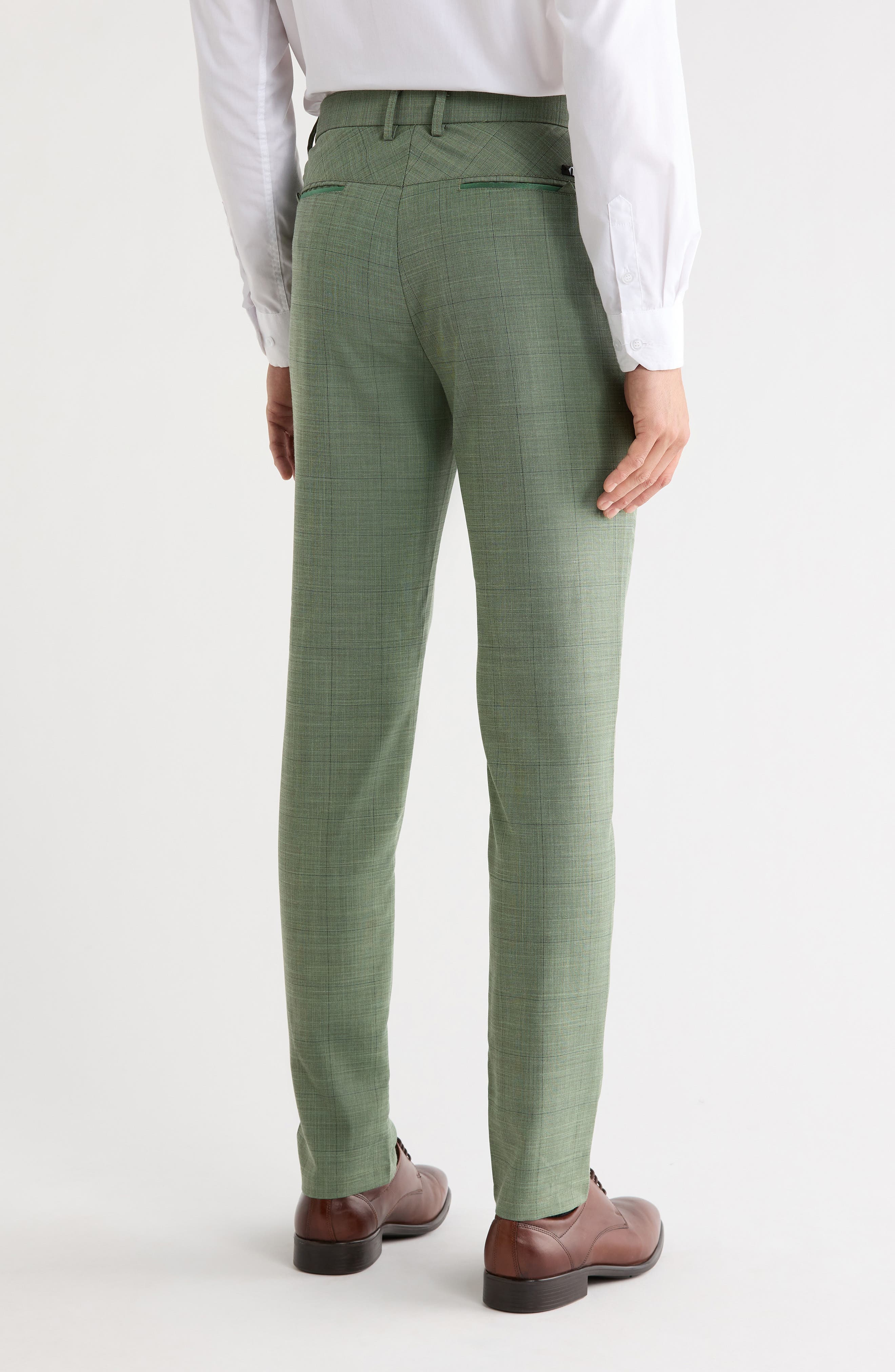 Plaid Straight Leg Trousers - image 2
