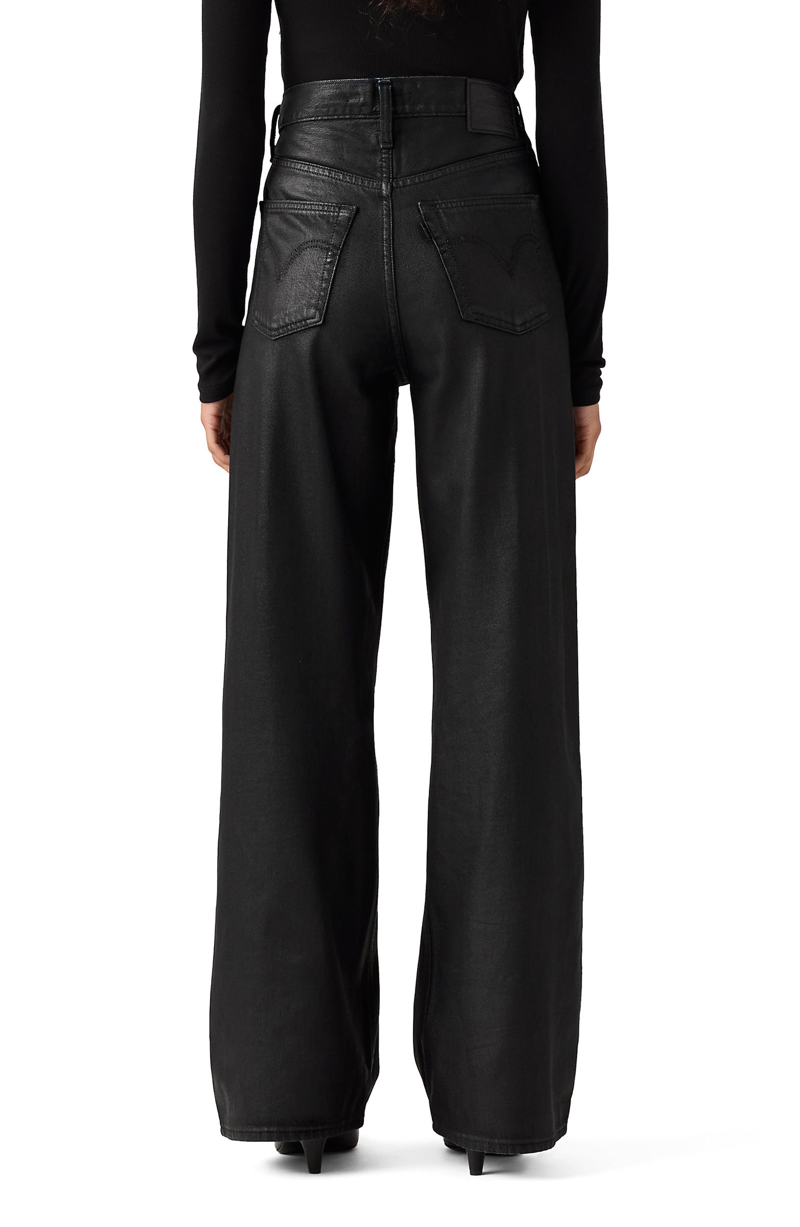 Ribcage Coated High Waist Wide Leg Jeans - image 2
