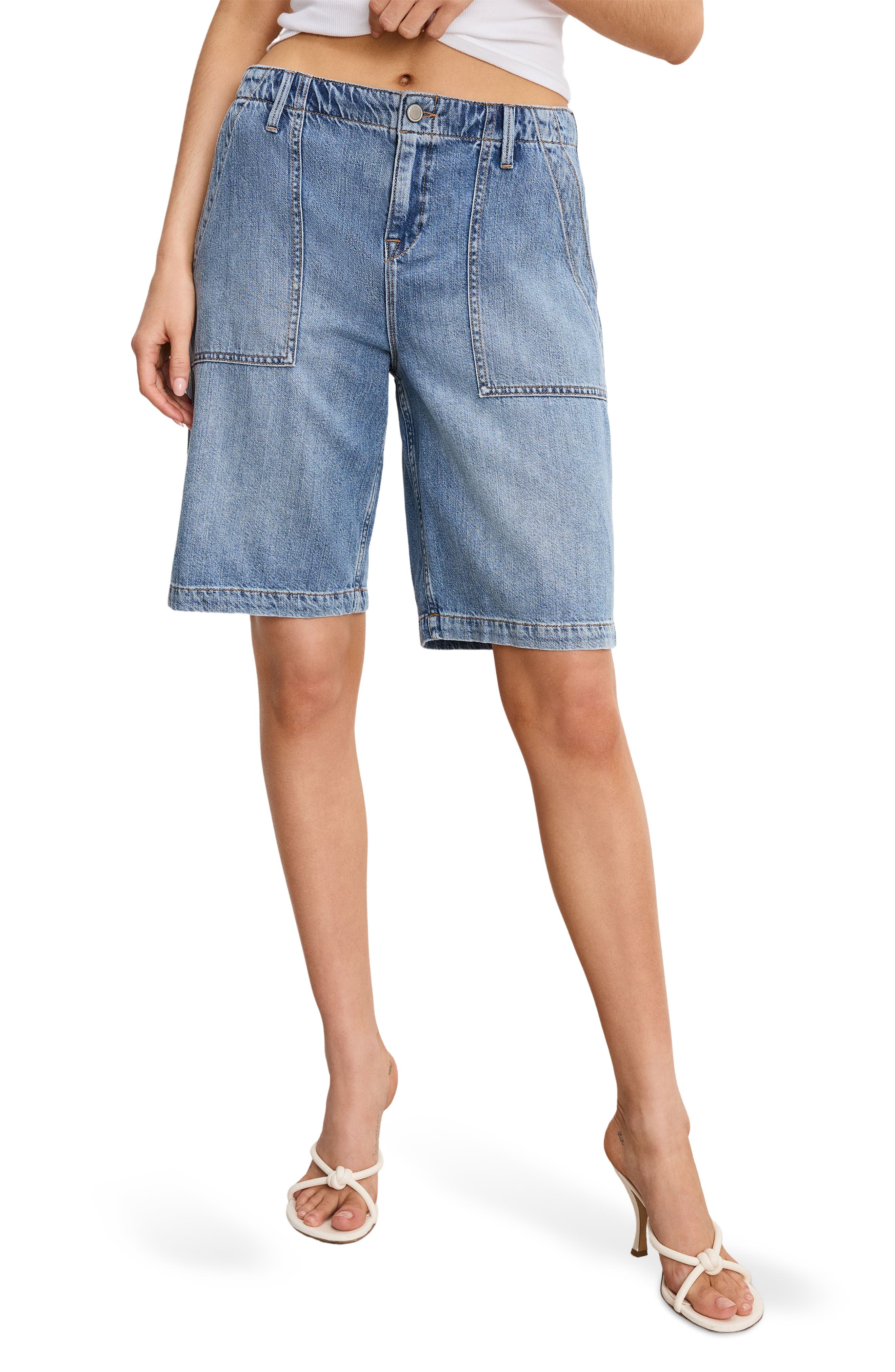 Lite Drawstring Bermuda Denim Shorts - image 1