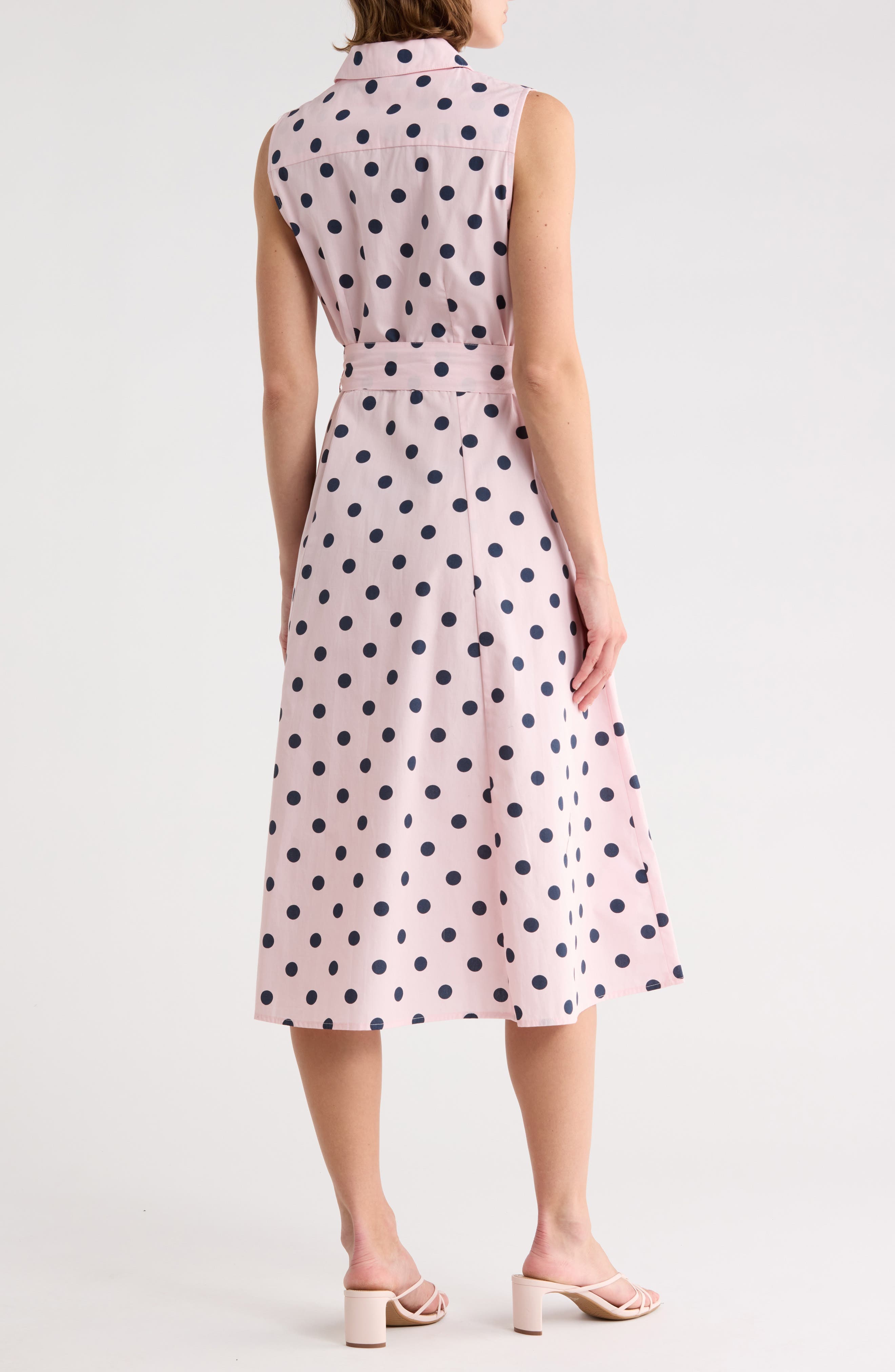 Sleeveless Cotton Shirtdress - image 2