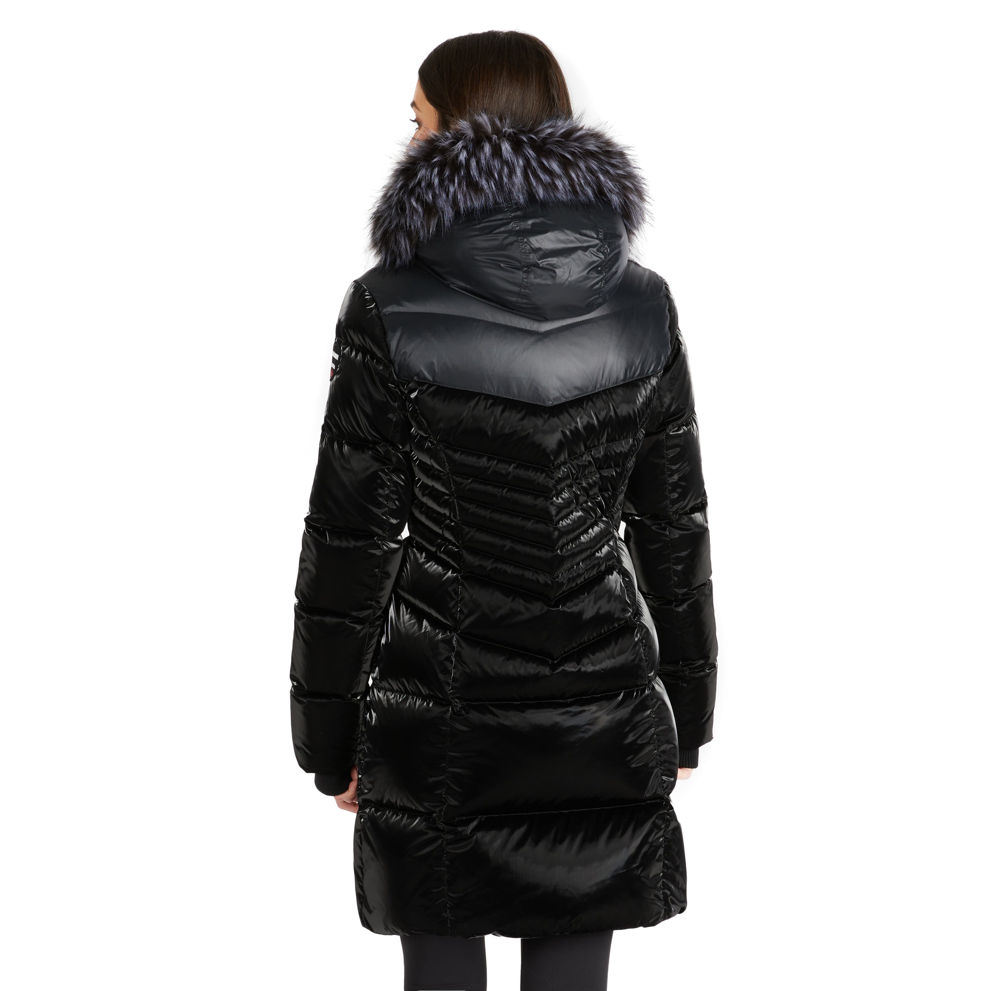 Faye Quilted Puffer with Fixed Hood and Detachable Hood and Faux Fur Trim - image 2