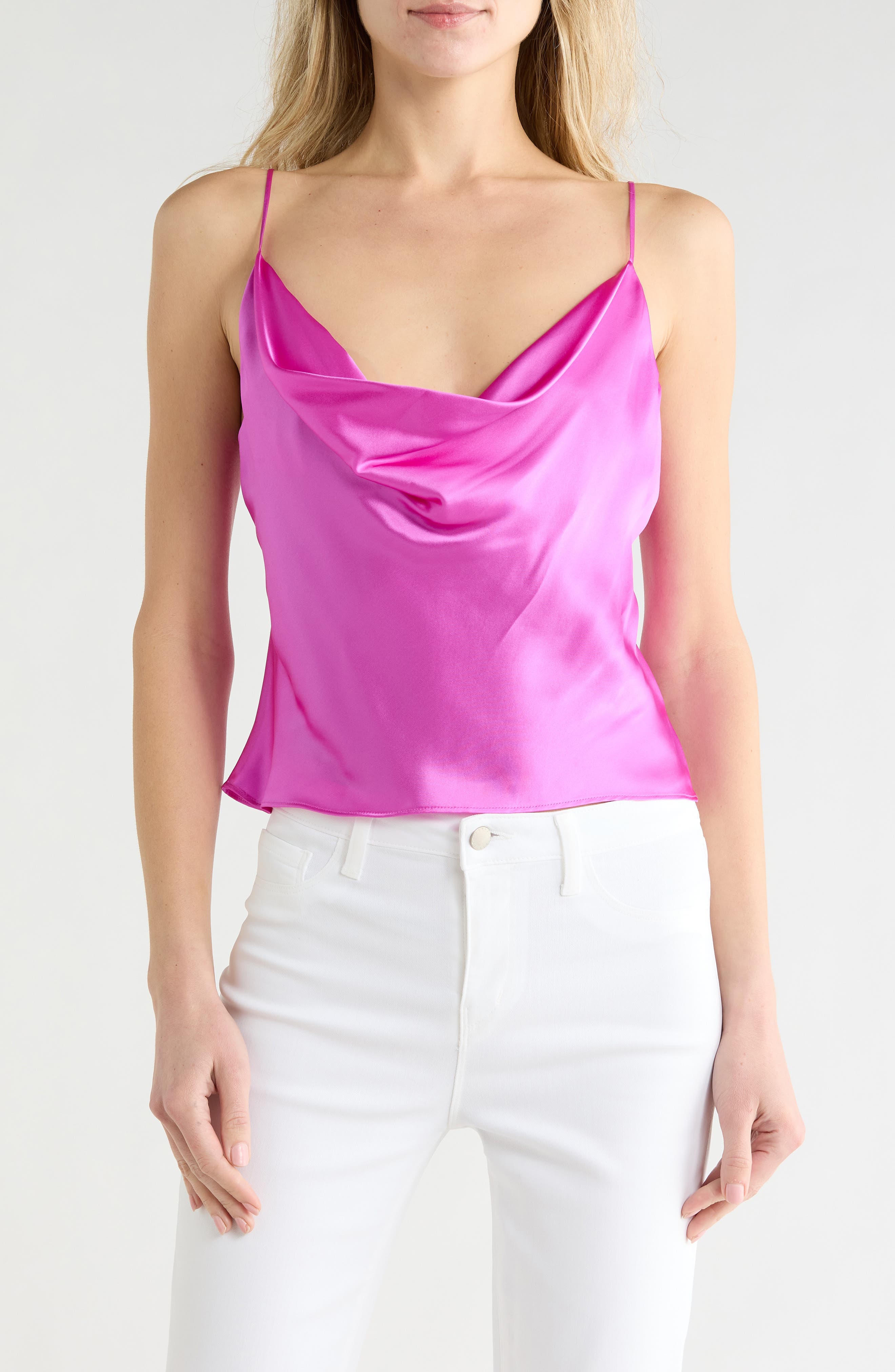 Calista Cowl Neck Silk Camisole - image 1