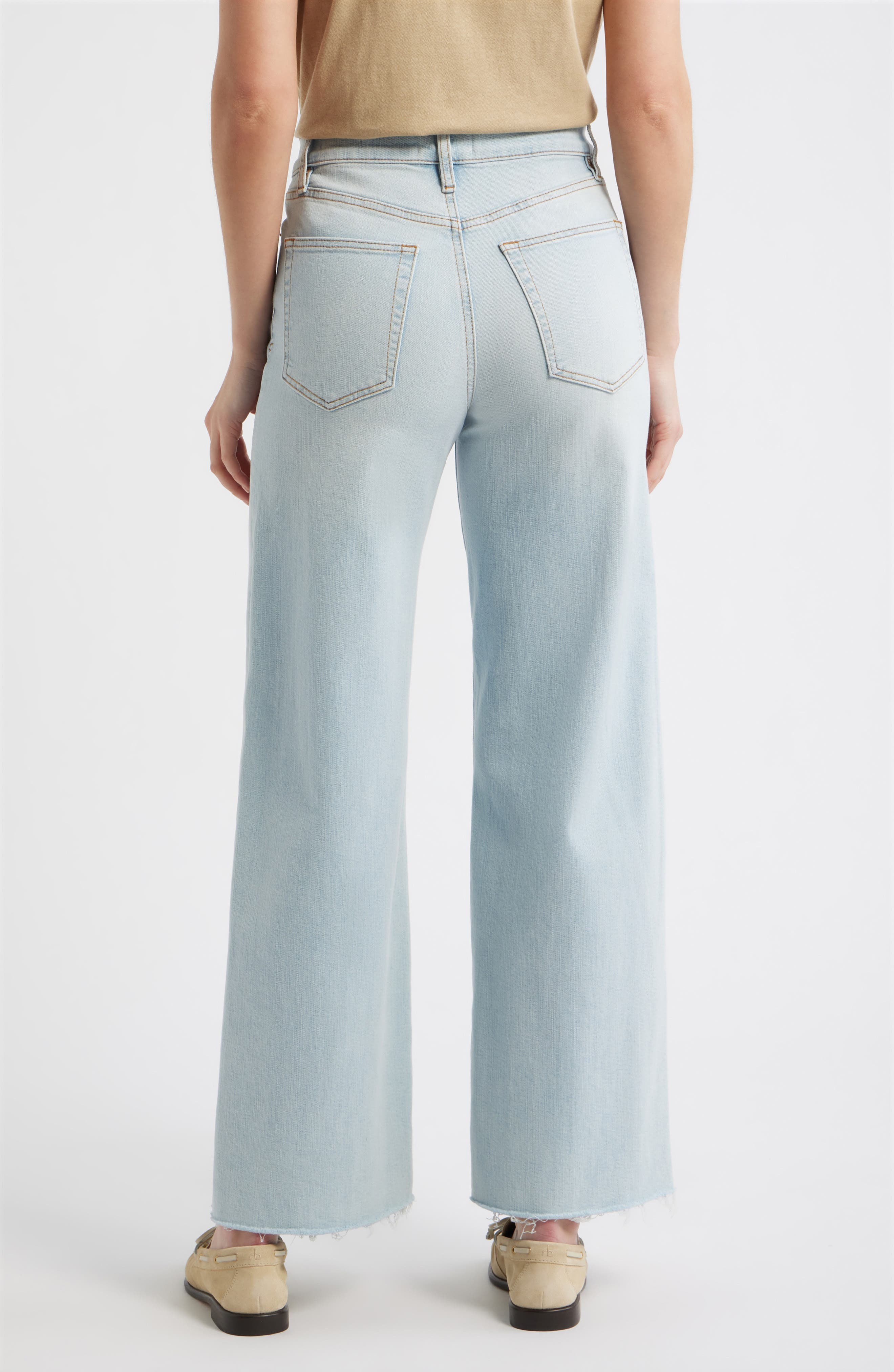 Le Slim Raw Hem Palazzo Jeans - image 4