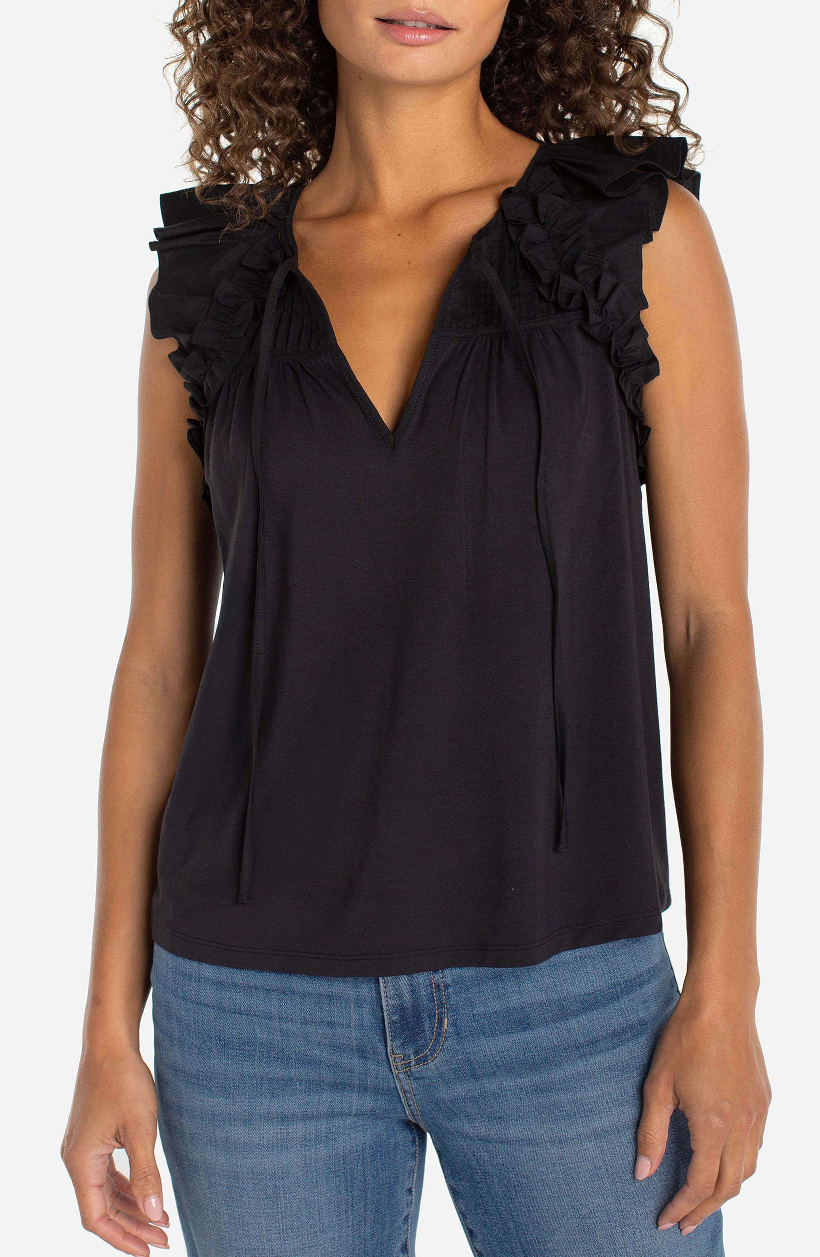 Ruffle ShoulderTop - image 1