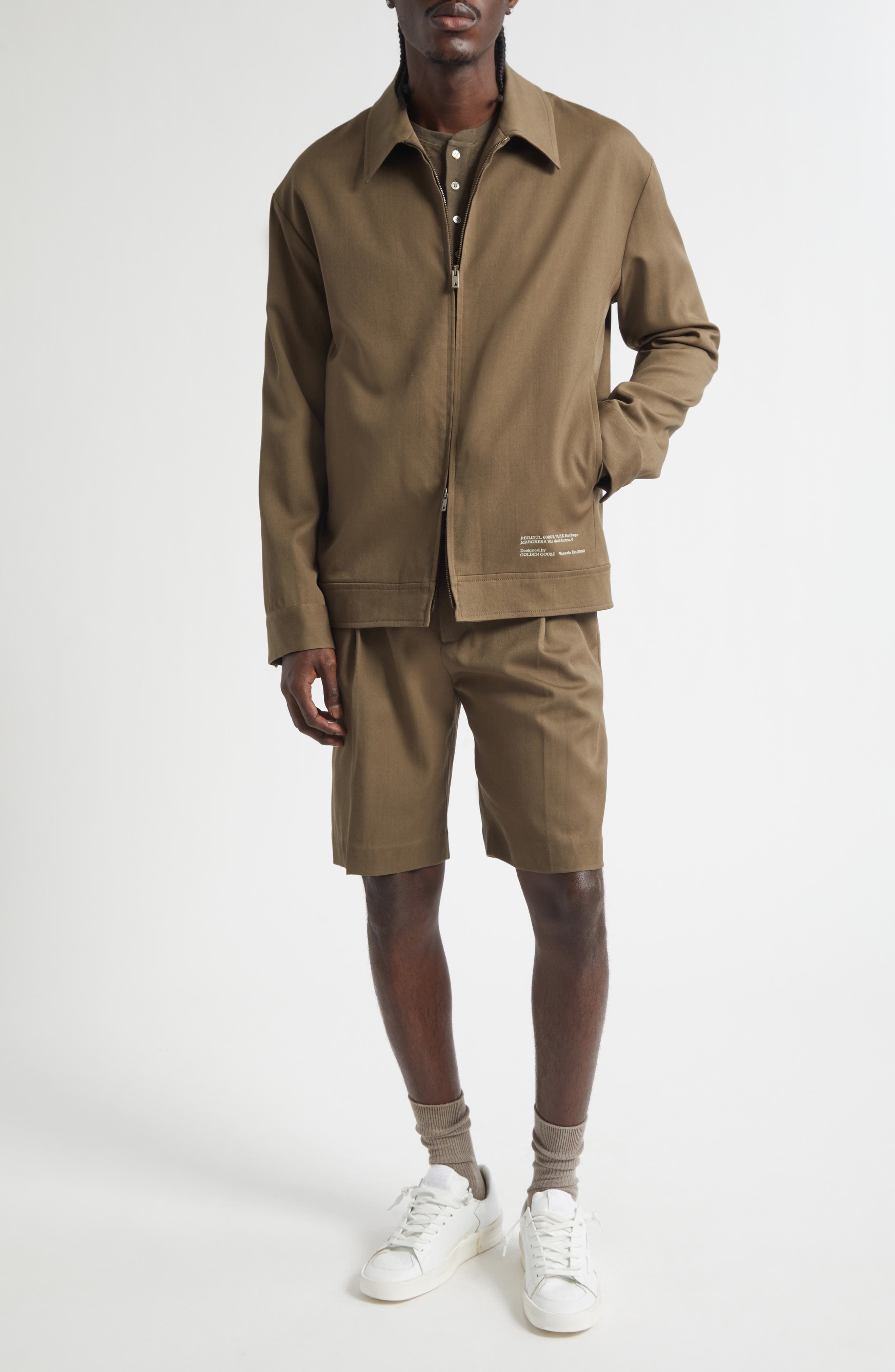 Journey Pleated Virgin Wool Bermuda Shorts - image 2