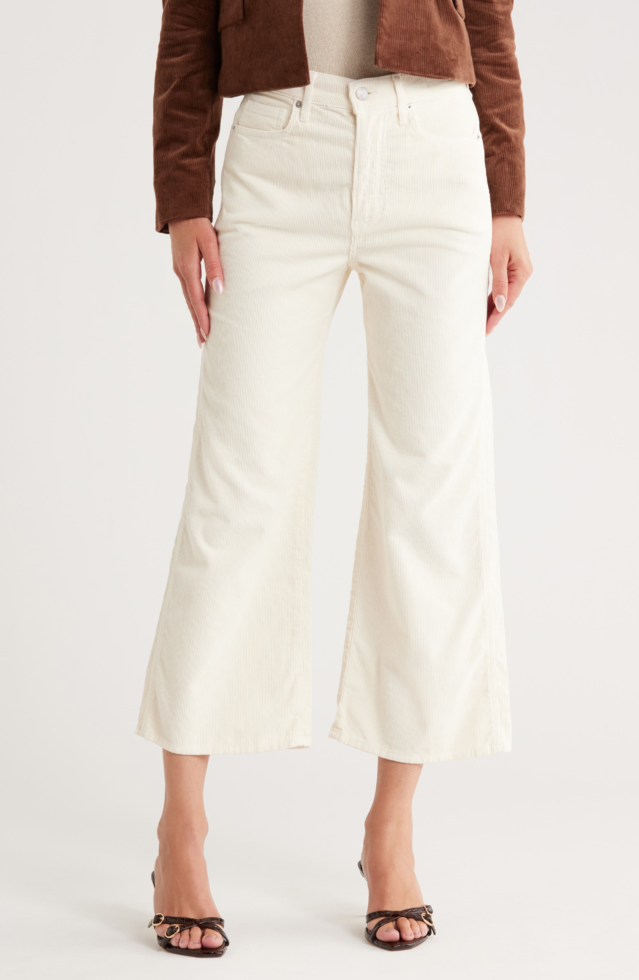 Taylor High Waist Crop Wide Leg Corduroy Pants - image 1