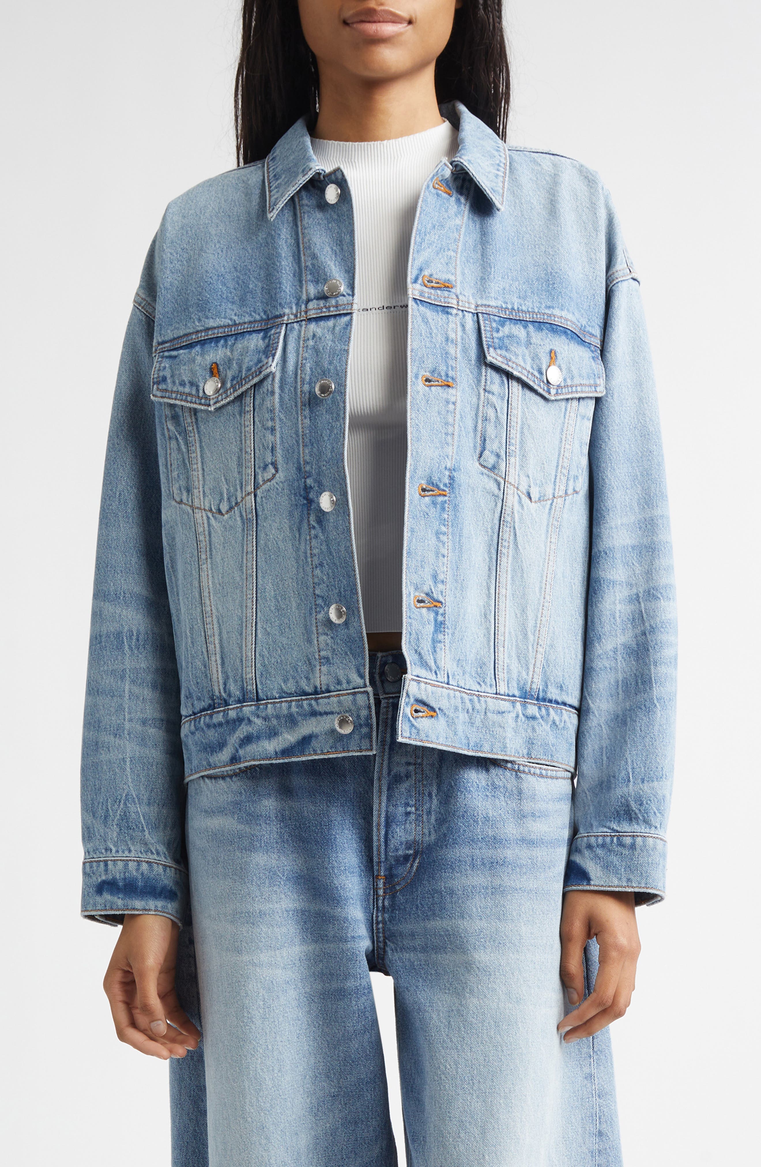 Game Distressed Logo Denim Jacket - image 1