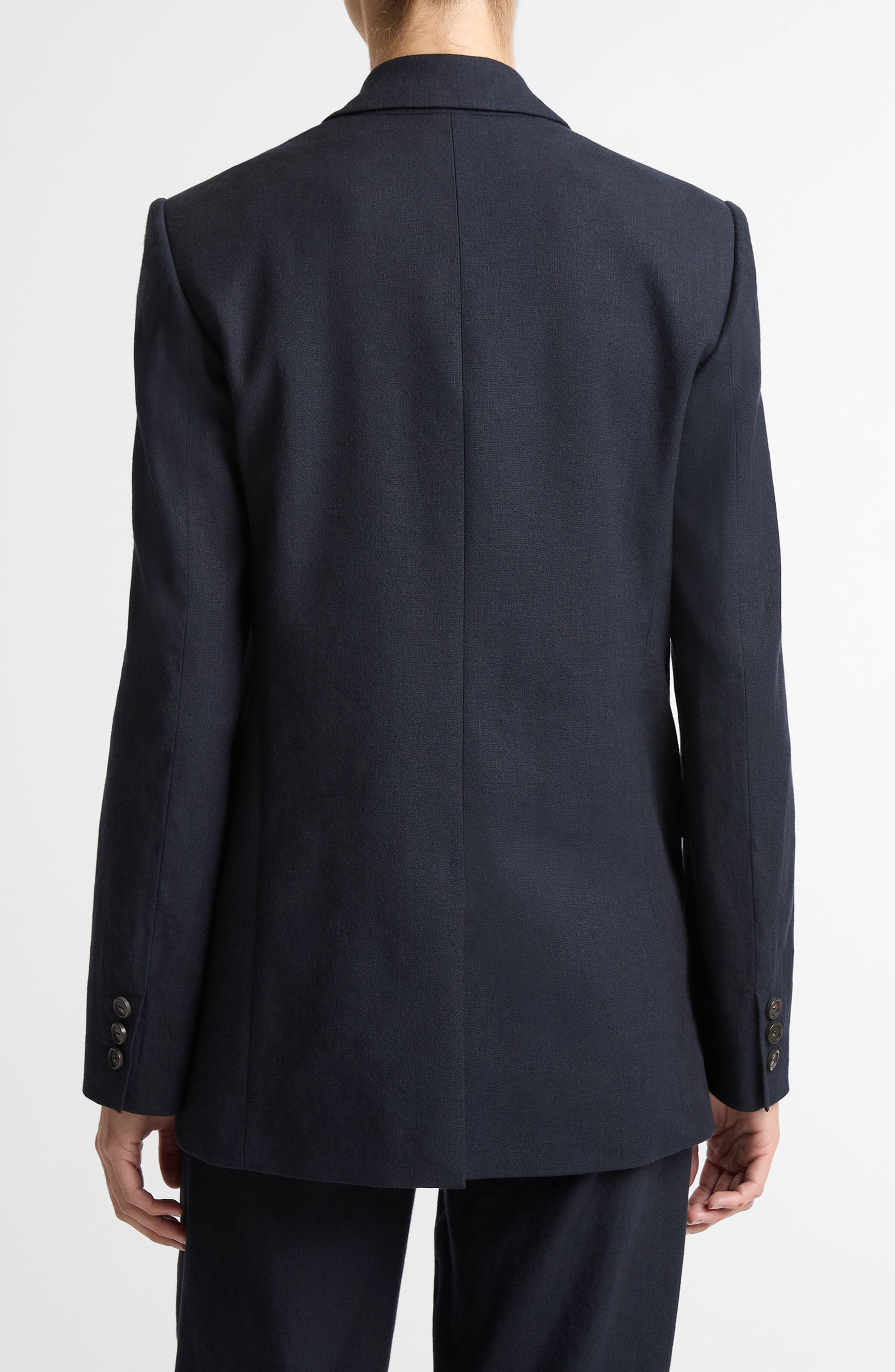 One-Button Linen Blend Blazer - image 4