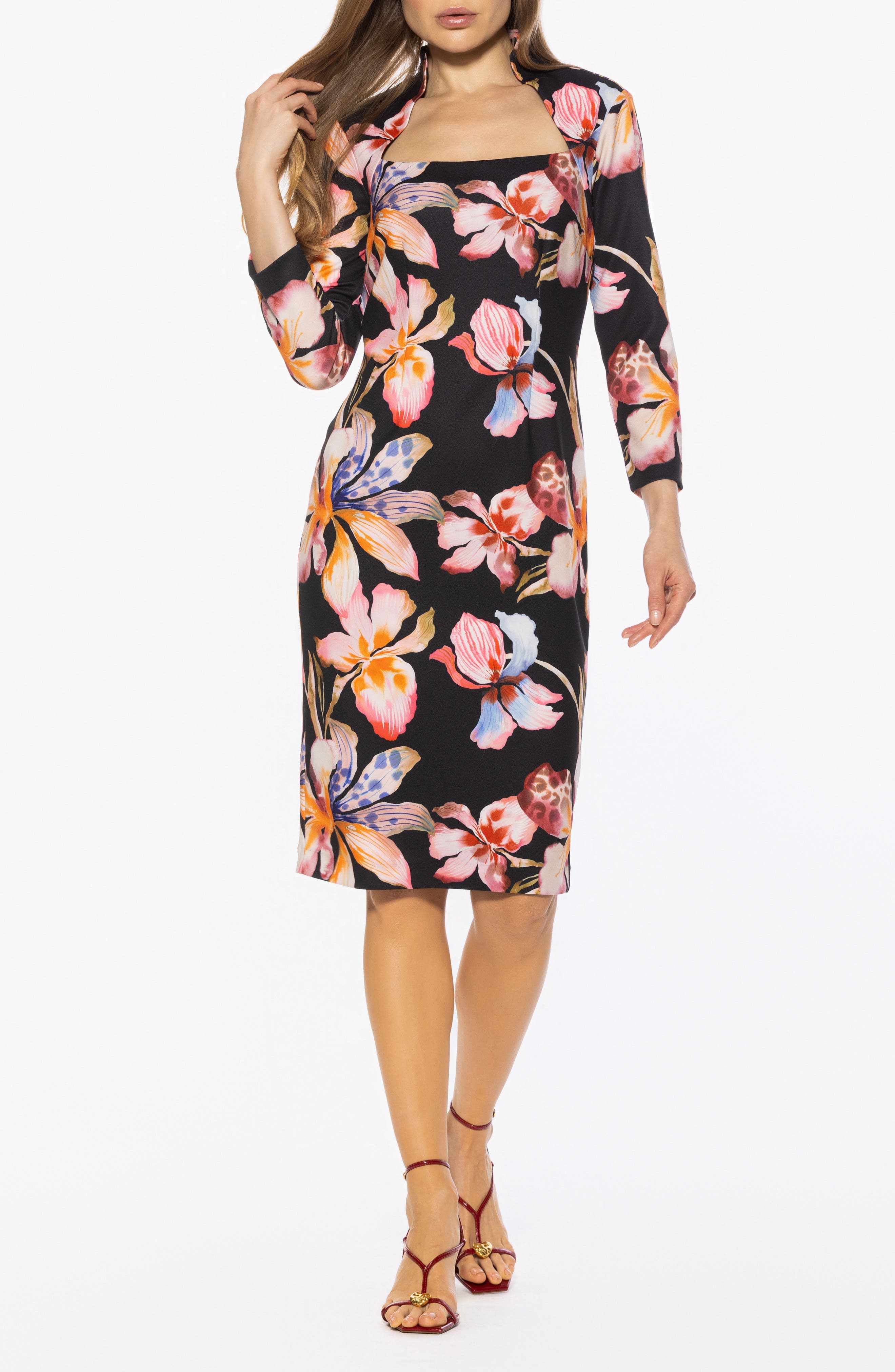 Marais Neck Midi Sheath Dress - image 3