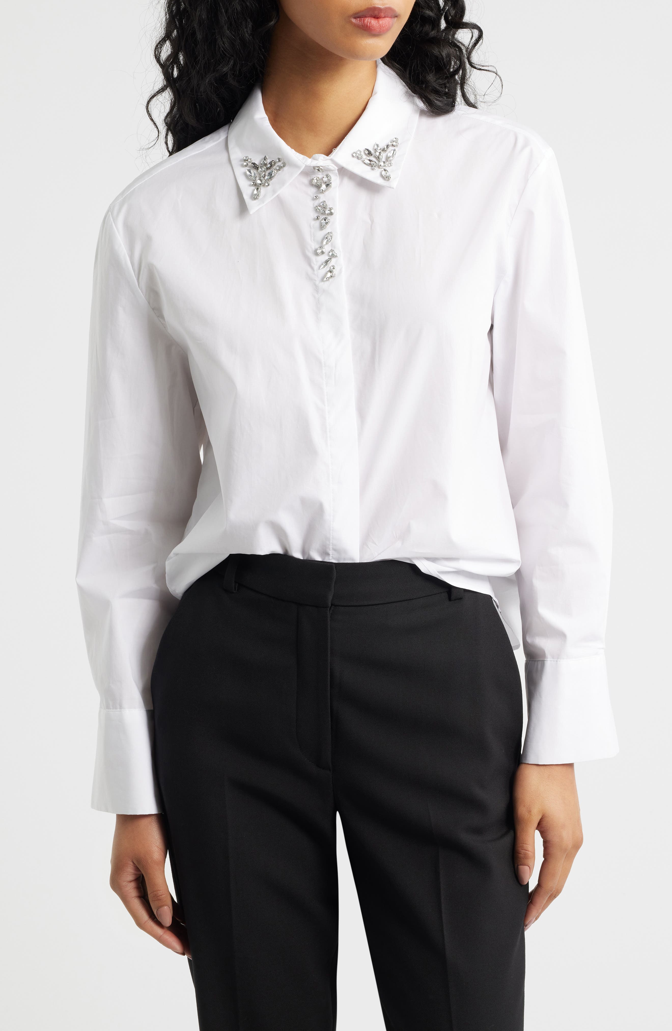Crystal Button Up Shirt - image 1