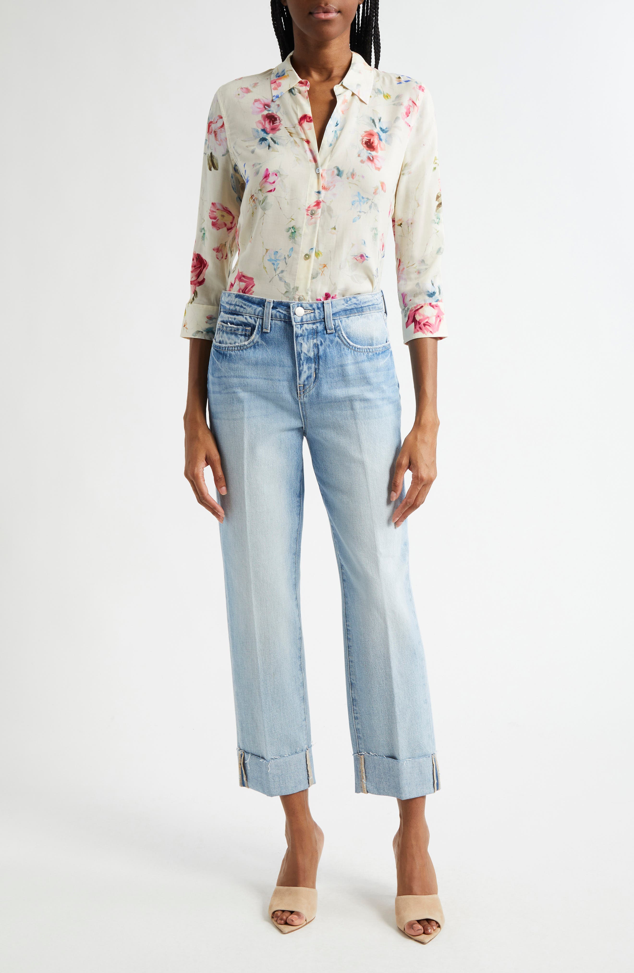Camille Print Button-Up Shirt - image 2