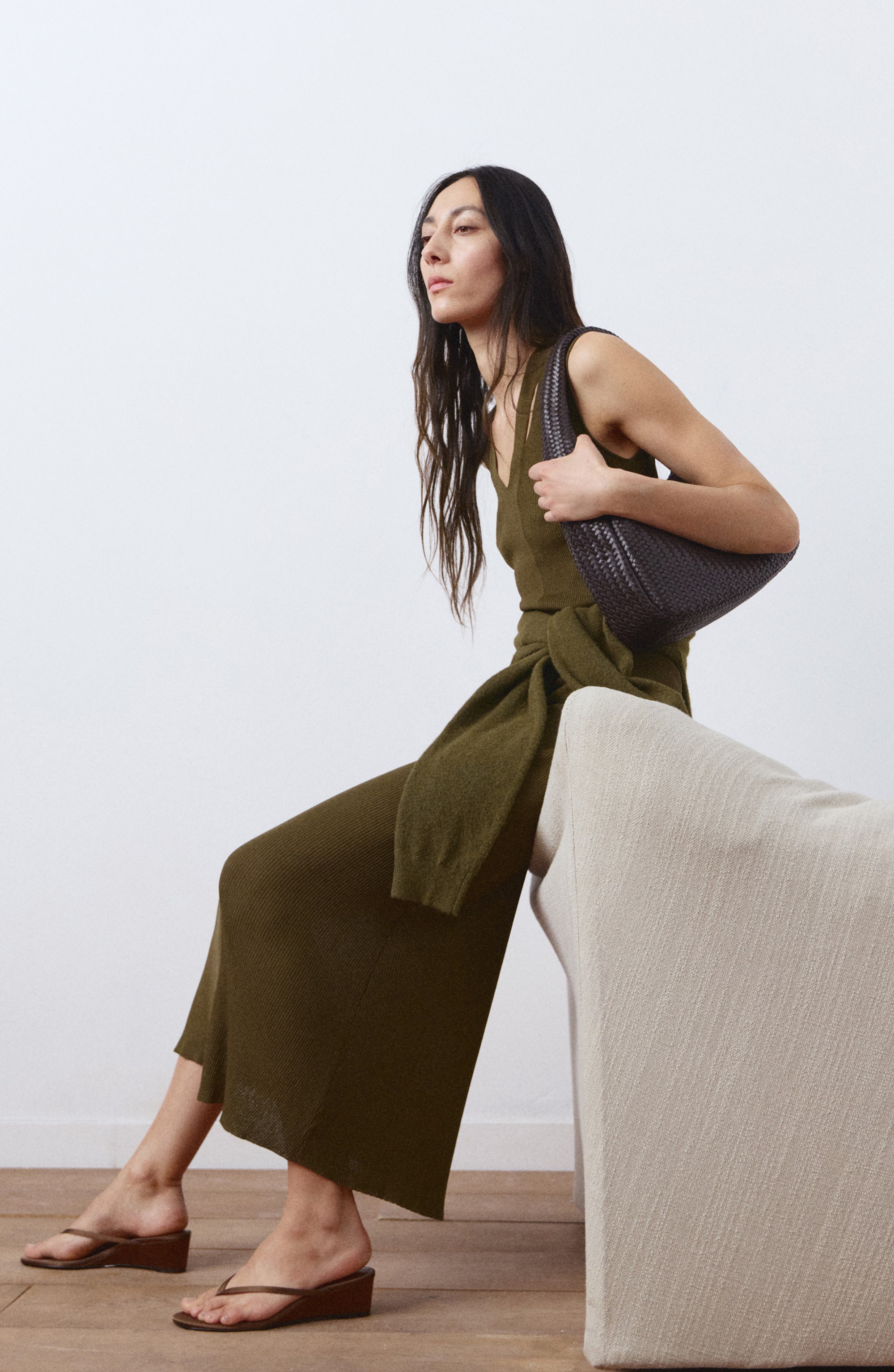 Cutout Ribbed Sweater Dress - image 2