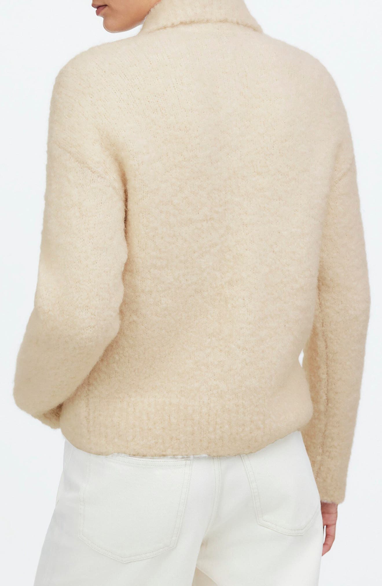 Boucle Knit Wool & Alpaca Sweater Jacket - image 2