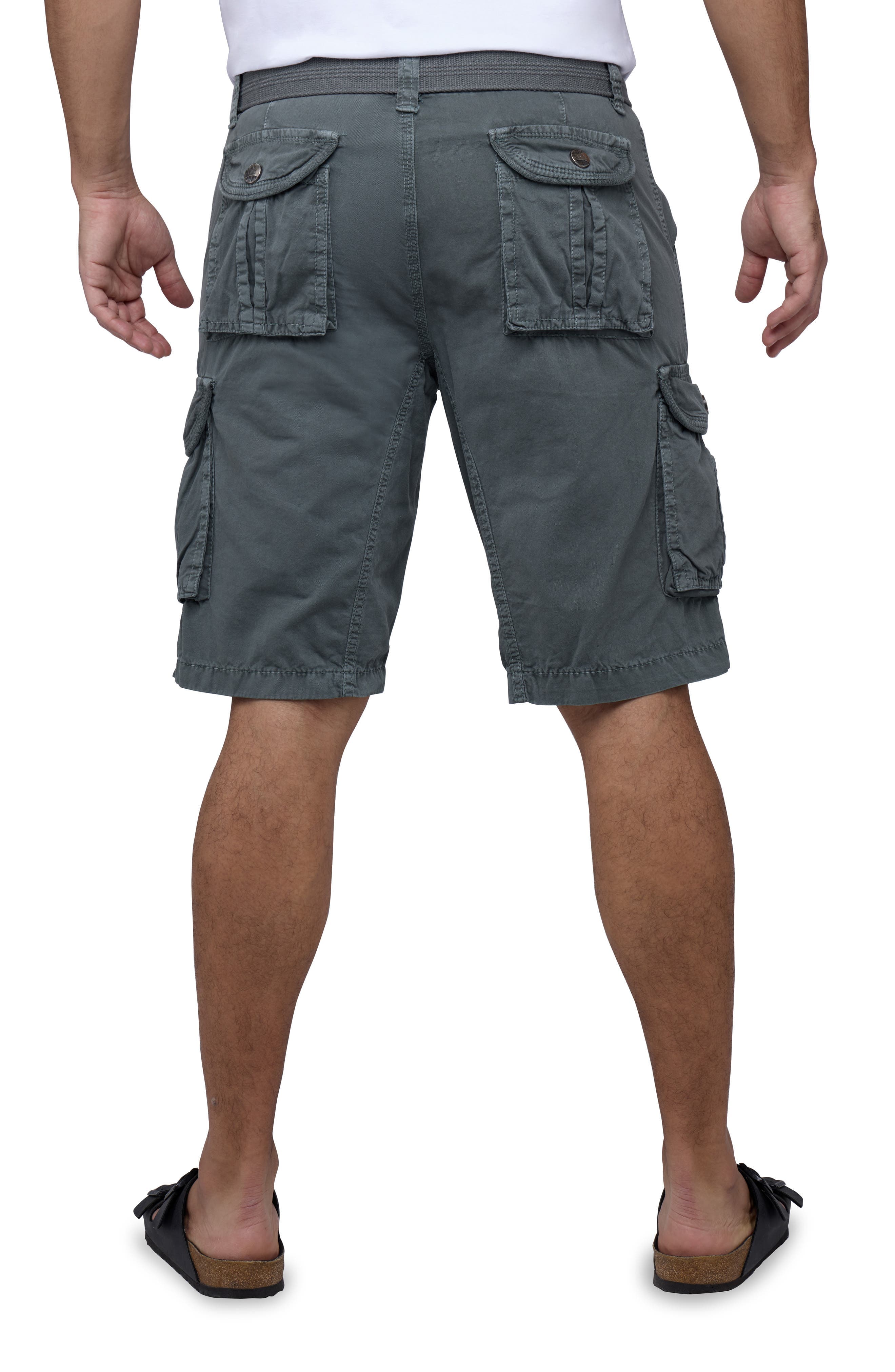 Belted Cotton Twill Cargo Shorts - image 4