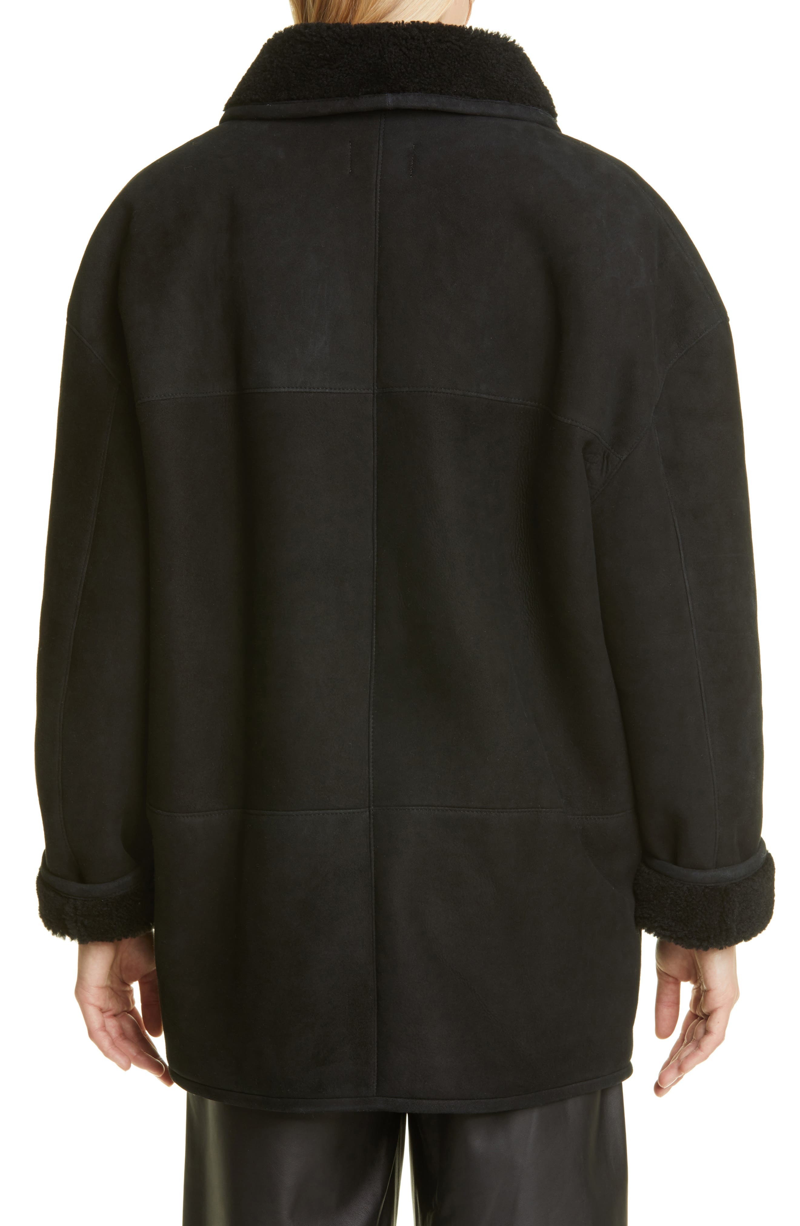 Loulou Studio Cebu Genuine Shearling Lined Suede Jacket - image 2