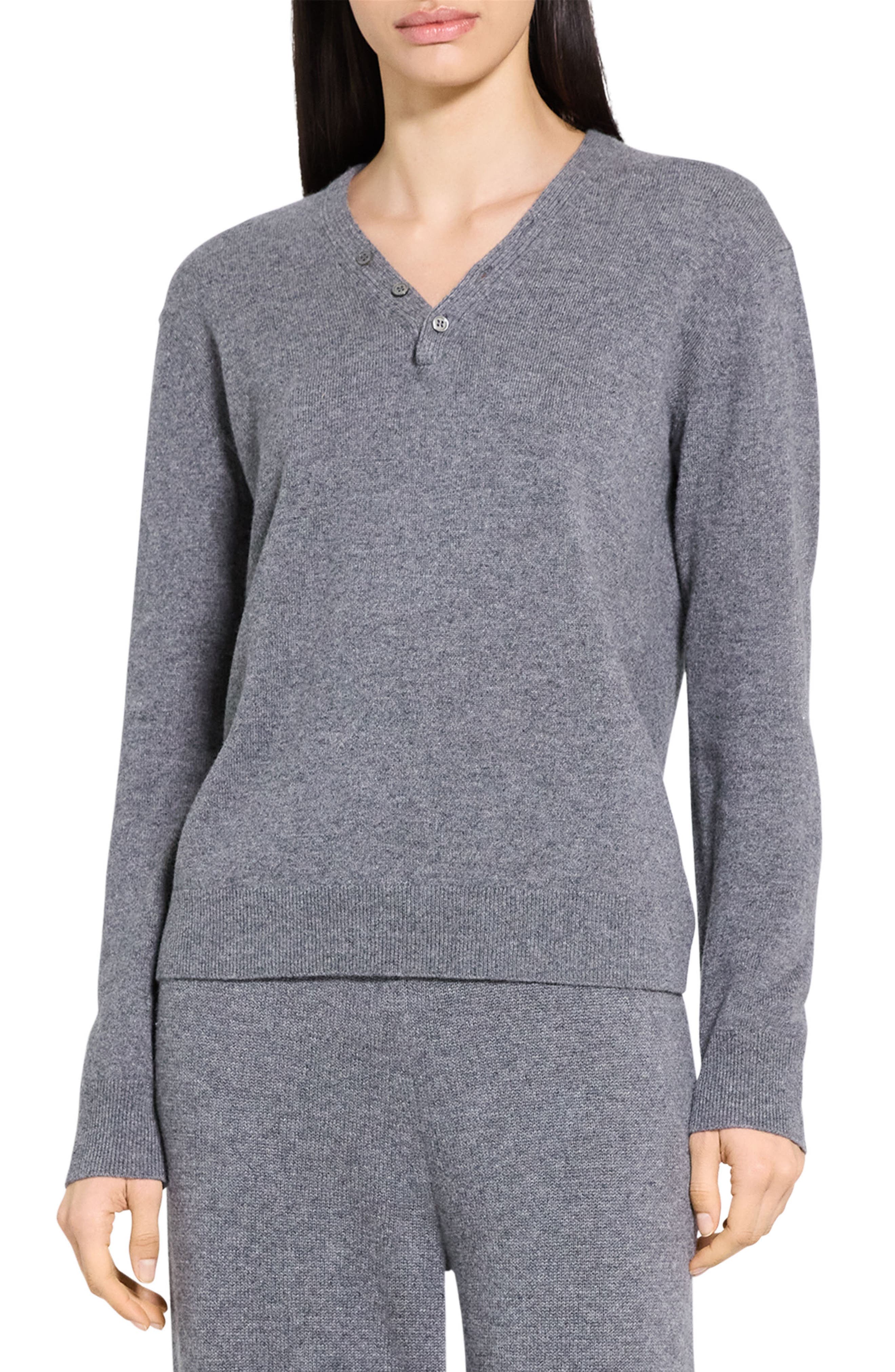 Cashmere Henley Sweater - image 1