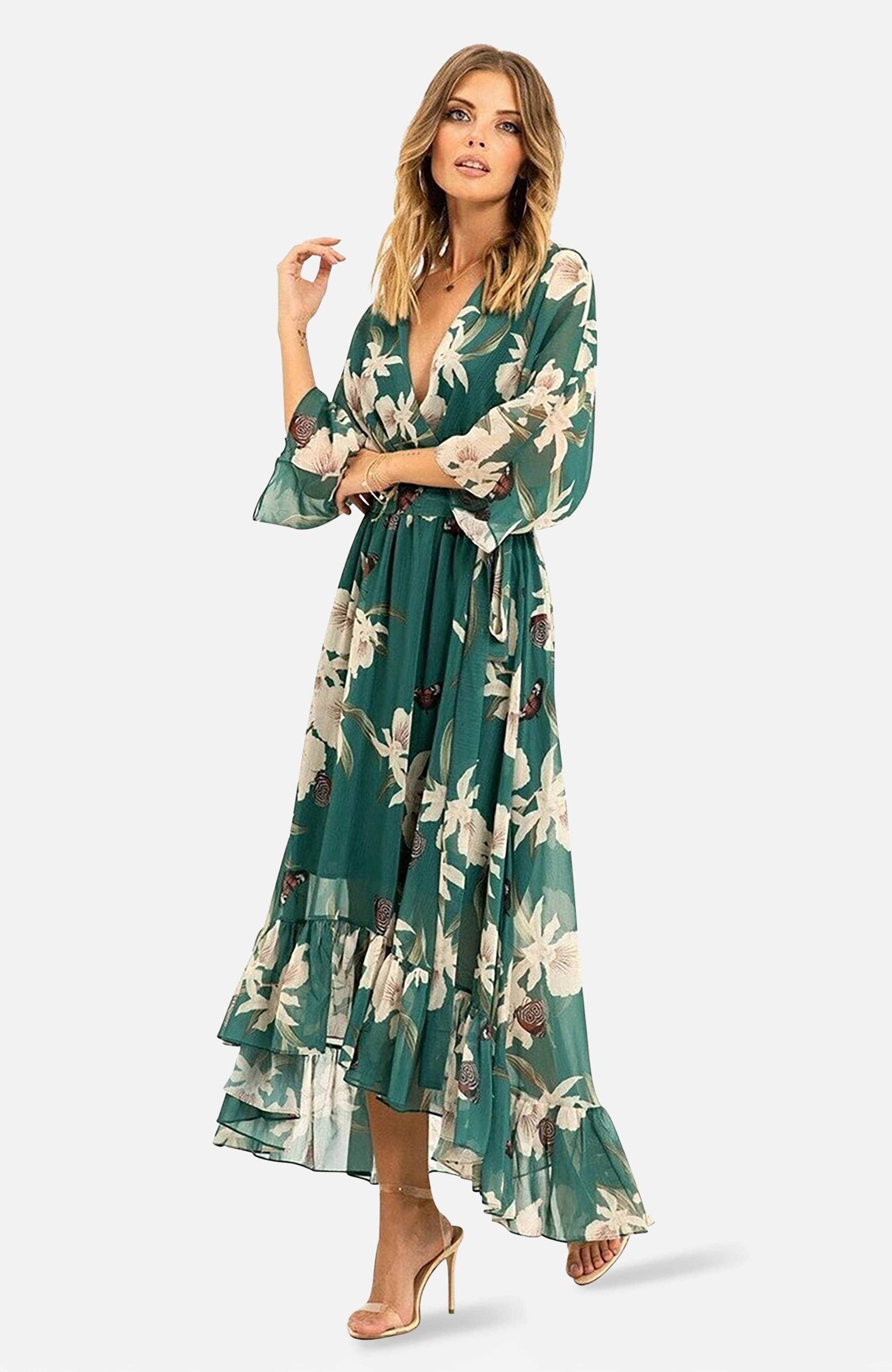 Dip Hem Sleeve Dress - image 3