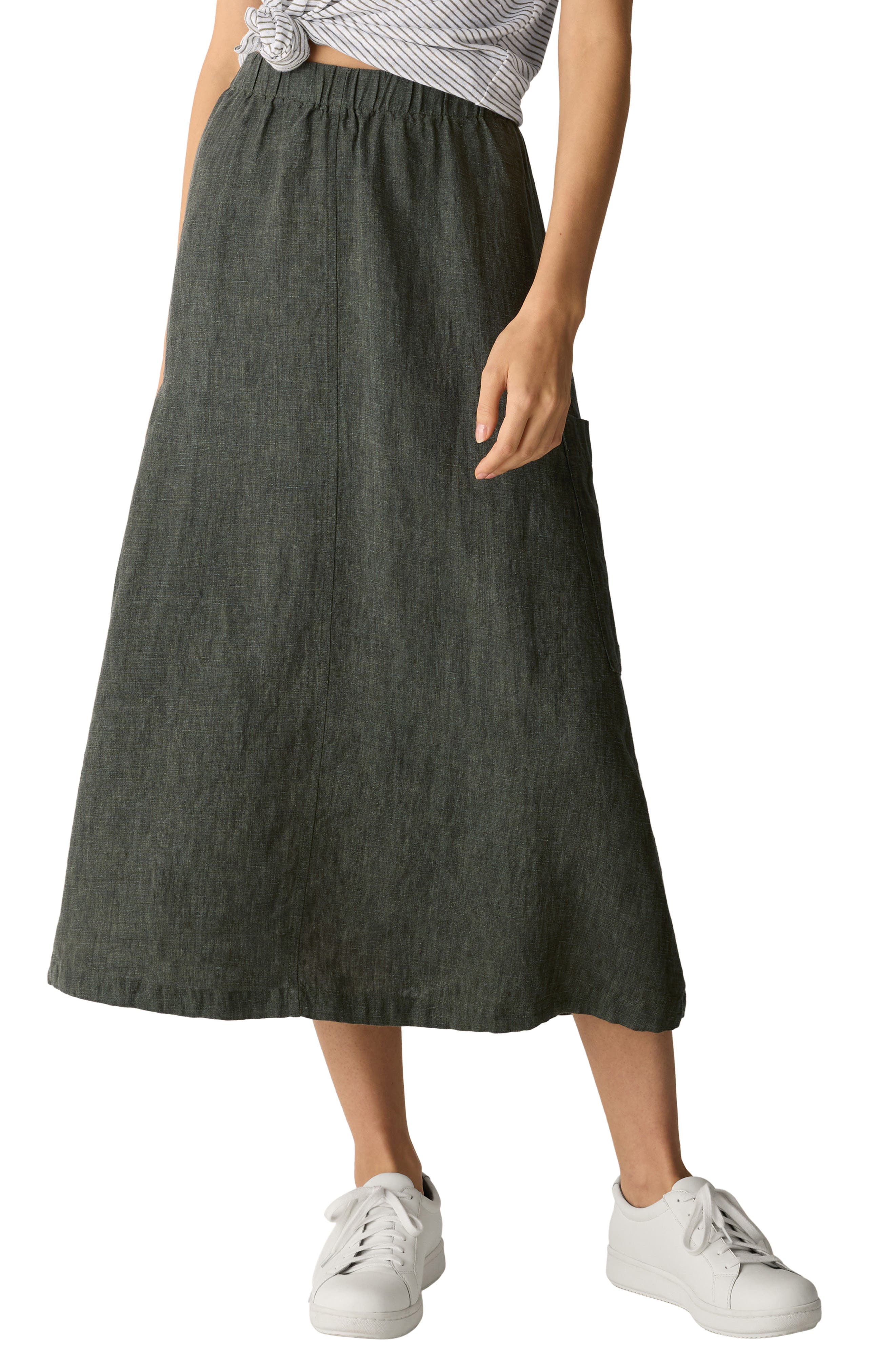 Organic Linen Cargo Skirt - image 1