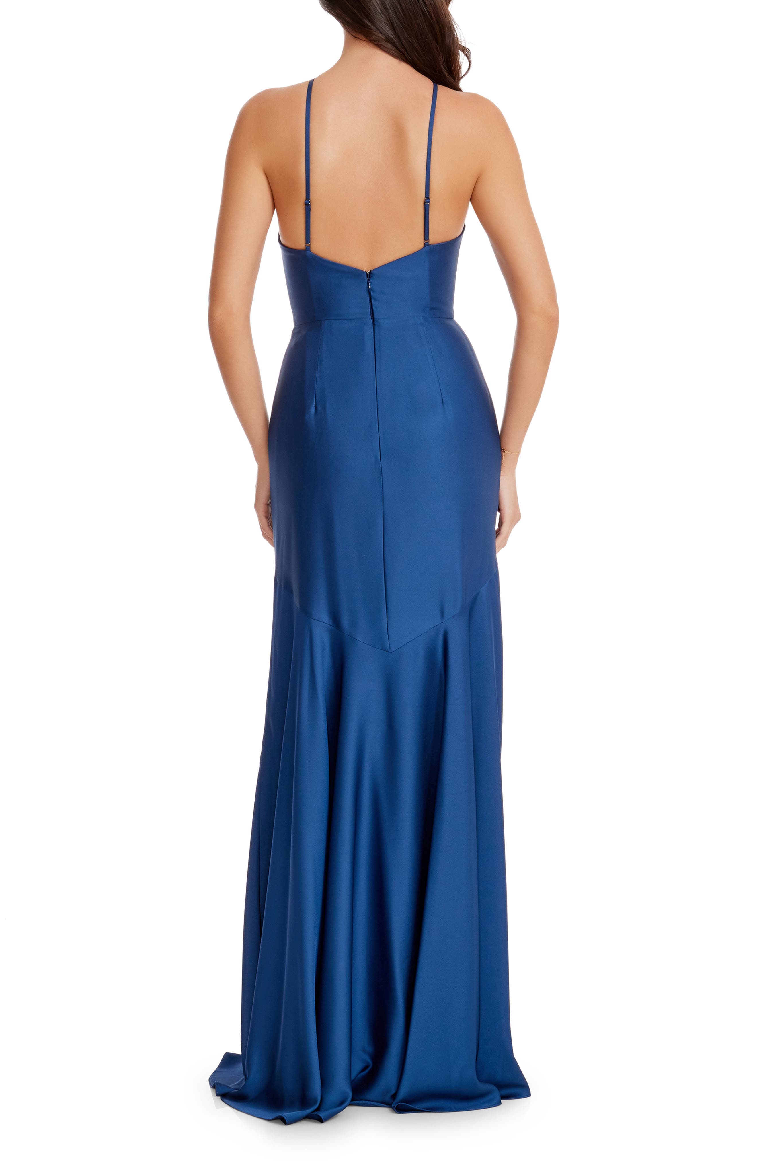 Justine Halter Satin Trumpet Gown - image 2