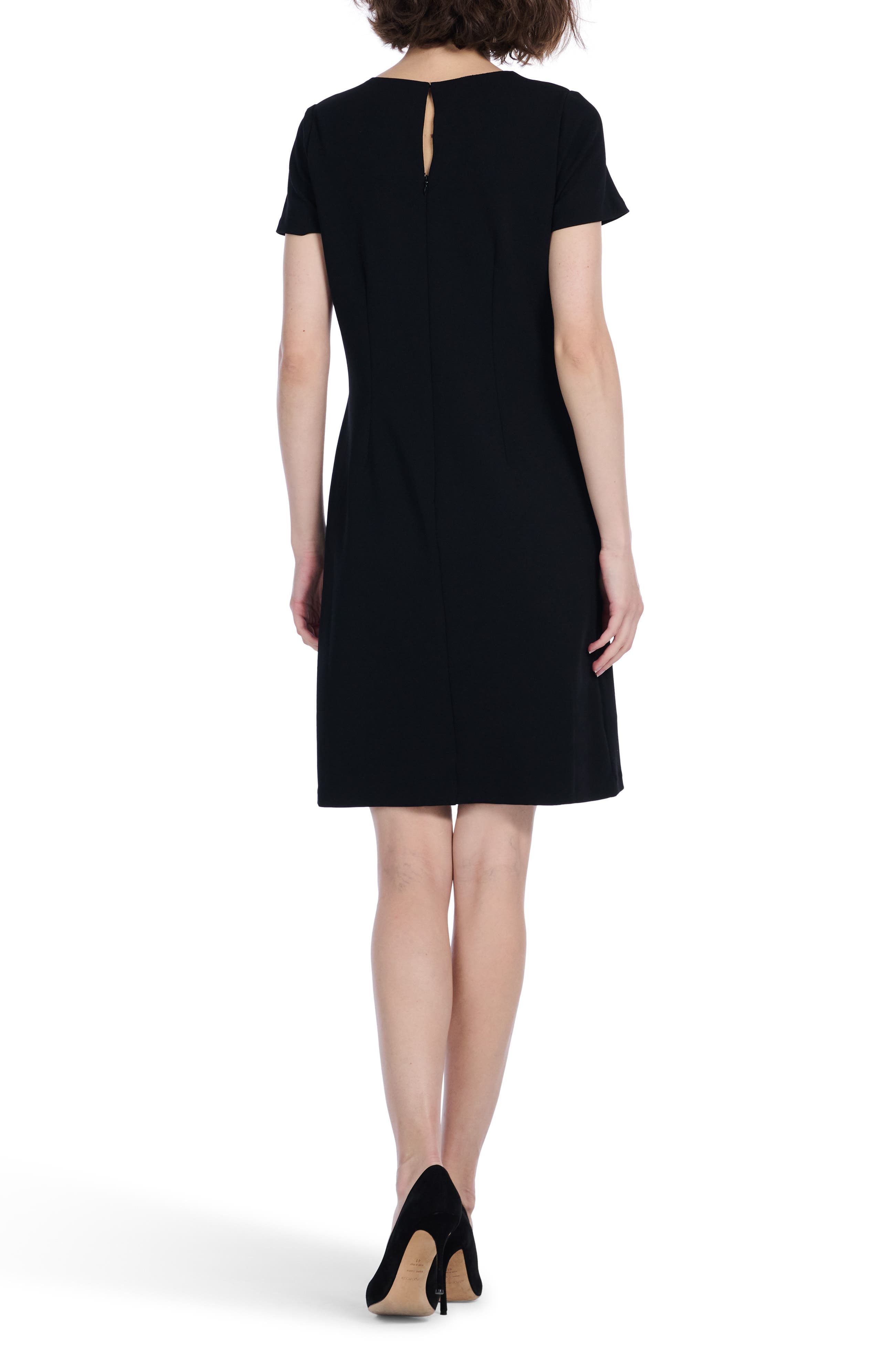 Rhinestone Floral Cocktail Shift Dress - image 2