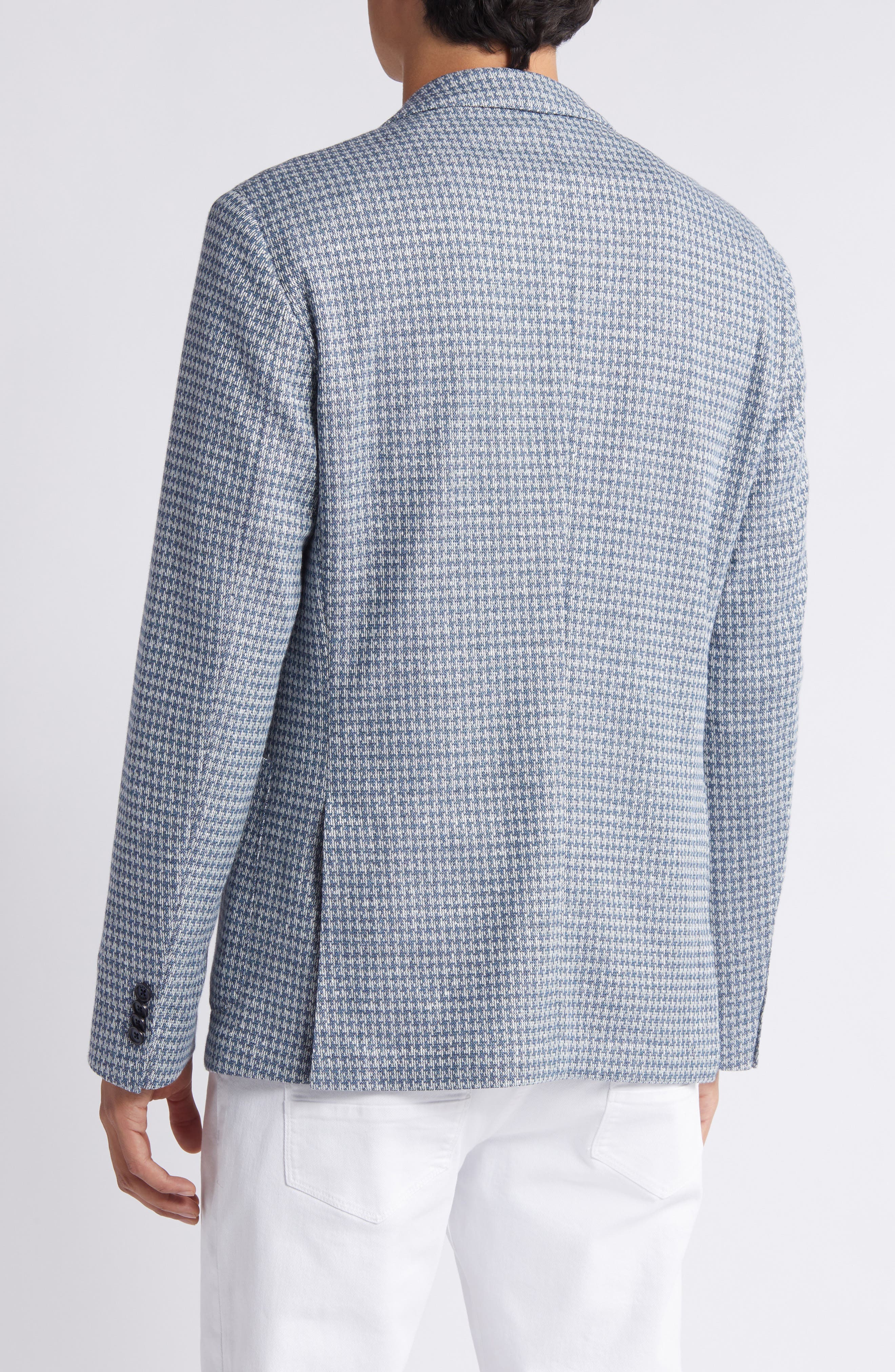 Hanry Houndstooth Linen & Cotton Blend Sport Coat - image 2