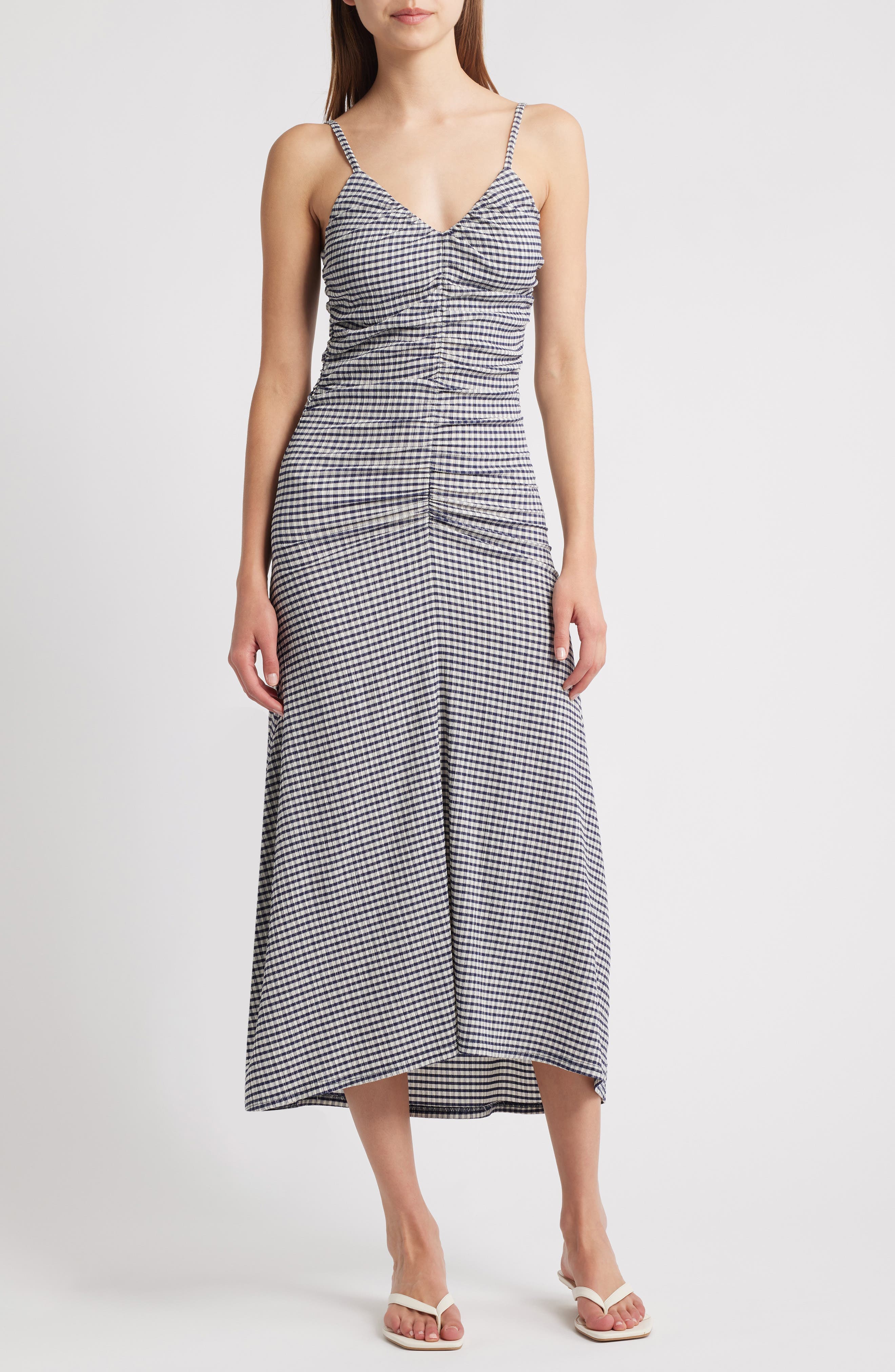 Mari Ruched Sleeveless Midi Dress - image 1