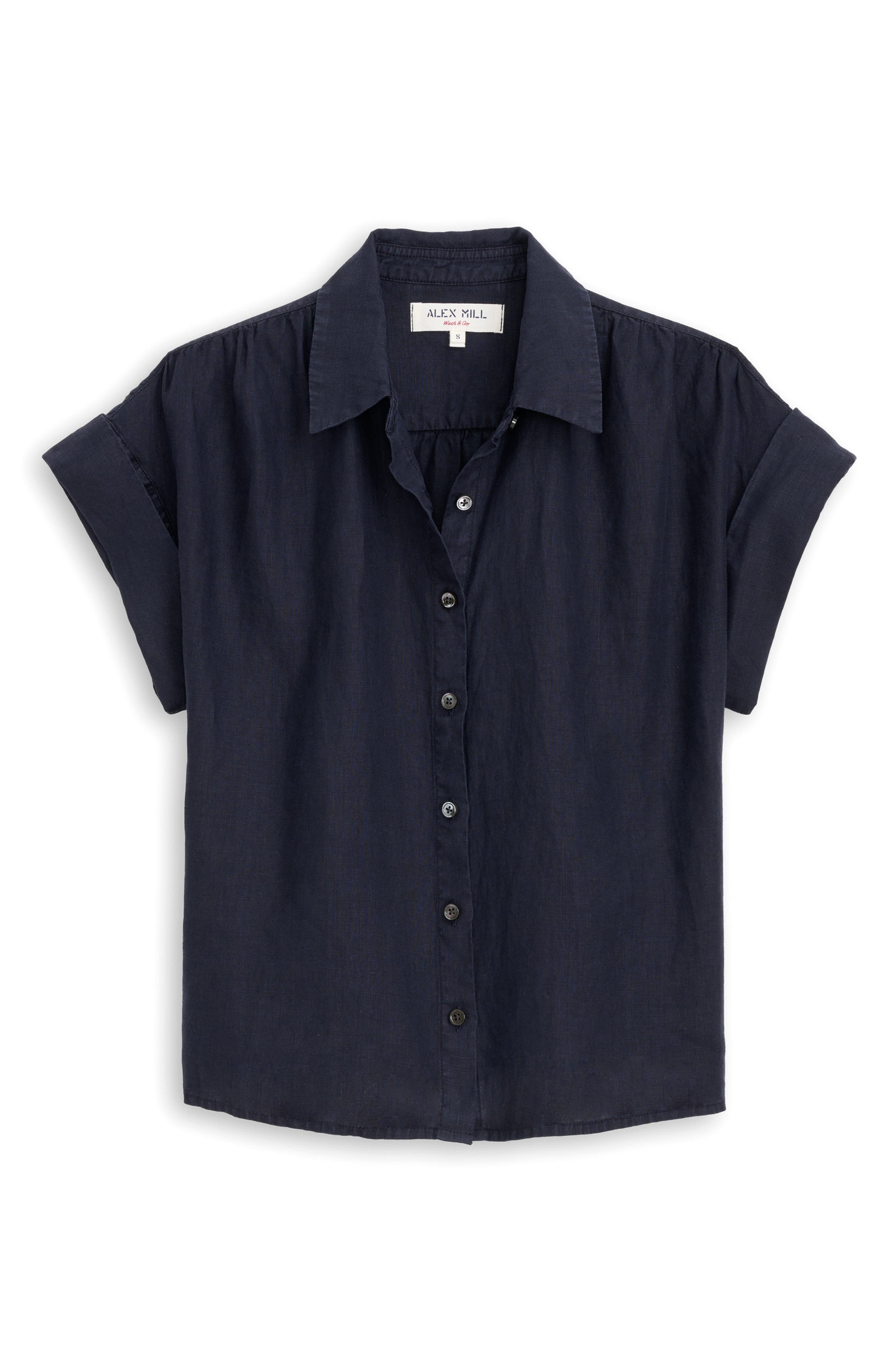 Maddie Linen Short Sleeve Button-Up Shirt - image 4