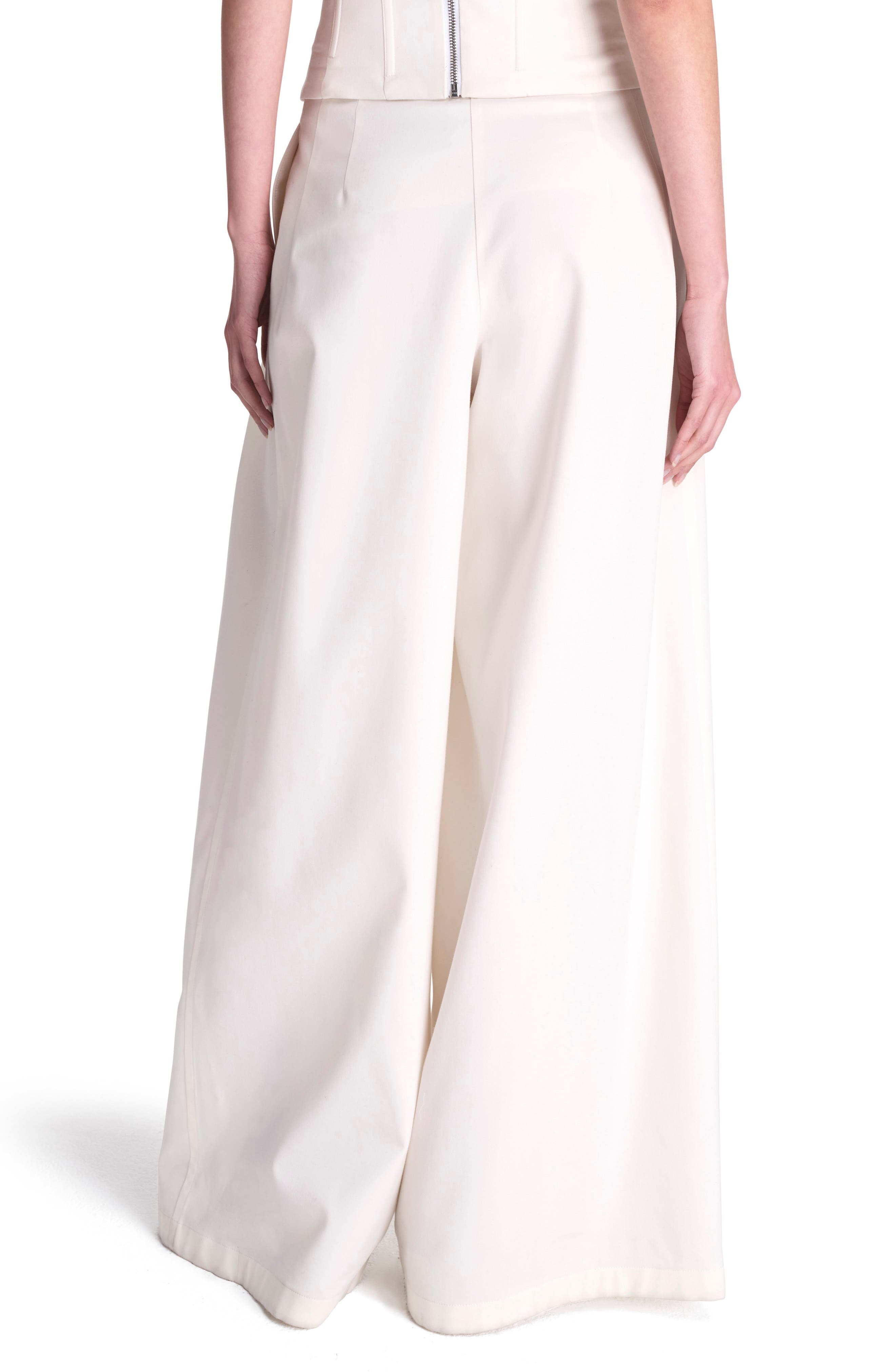 Drew Stretch Cotton & Wool Wide Leg Pants - image 2