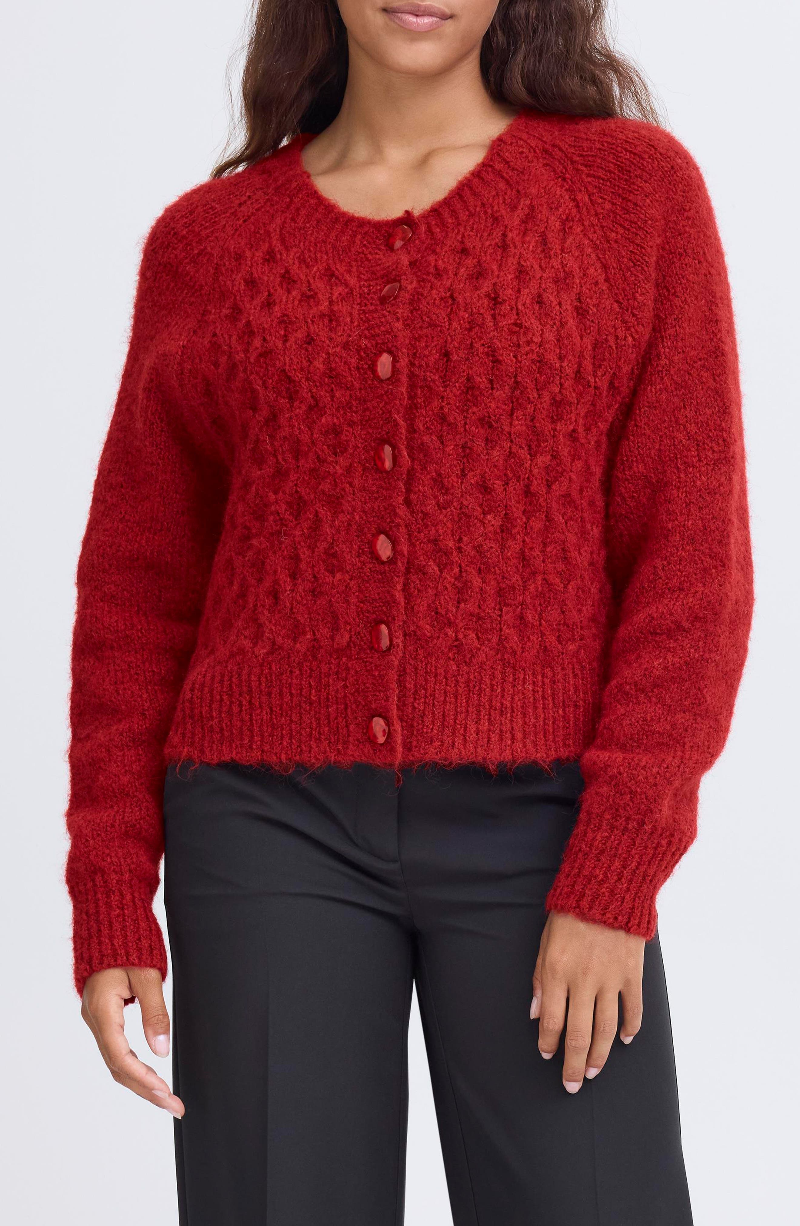 Diamond Knit Cardigan - image 1