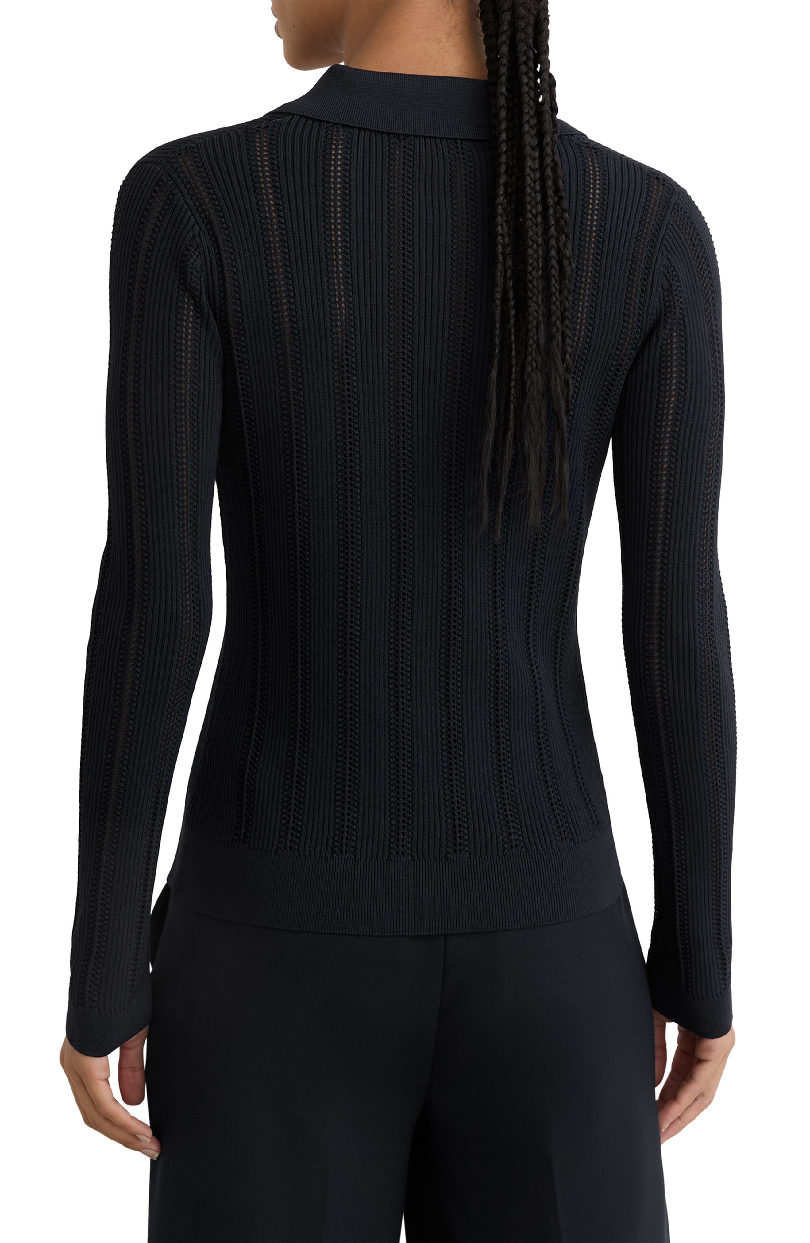 Harri Rib Knit Button-Up Shirt - image 2
