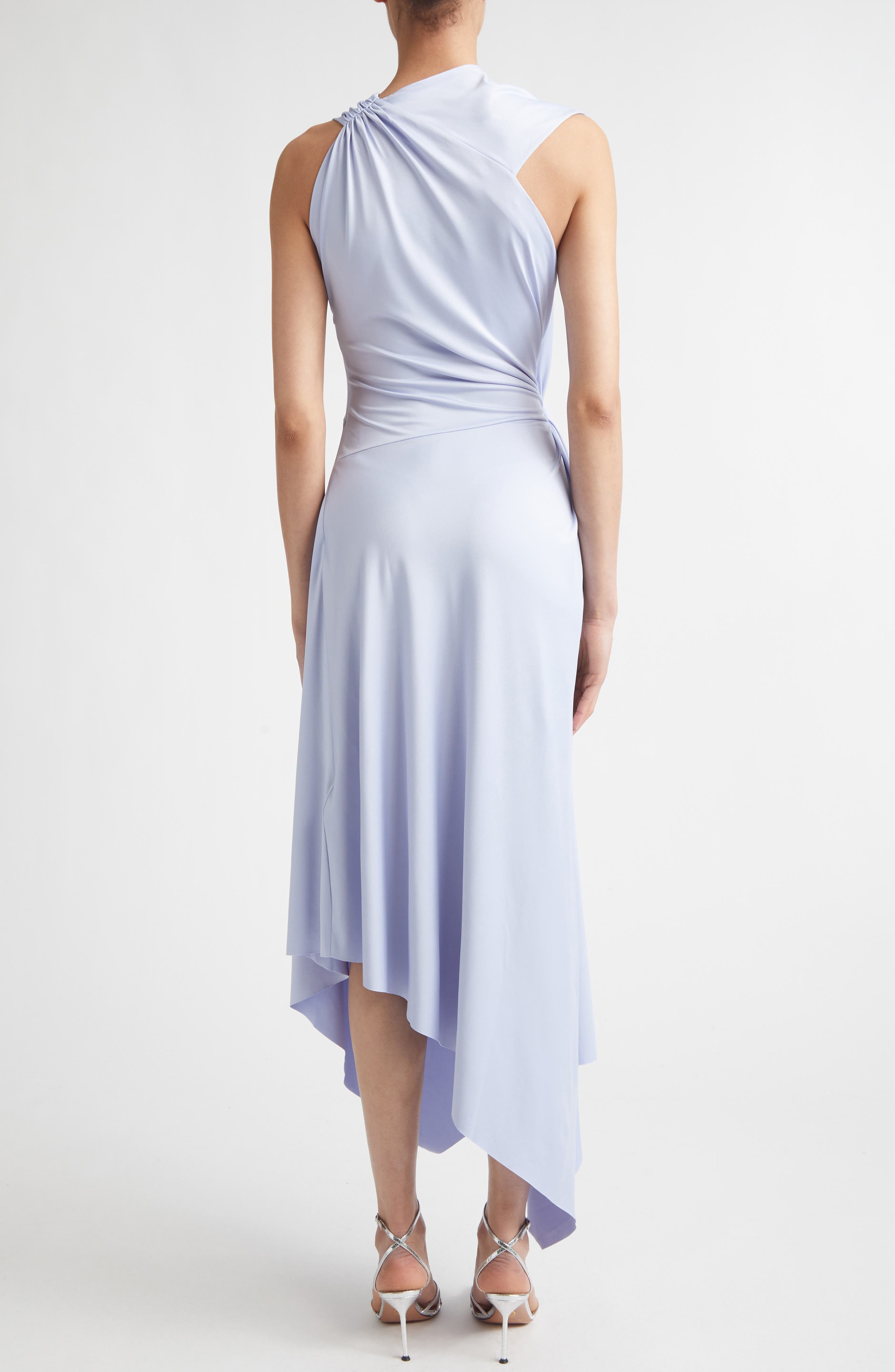 Asymmetric Stretch Jersey Midi Dress - image 4