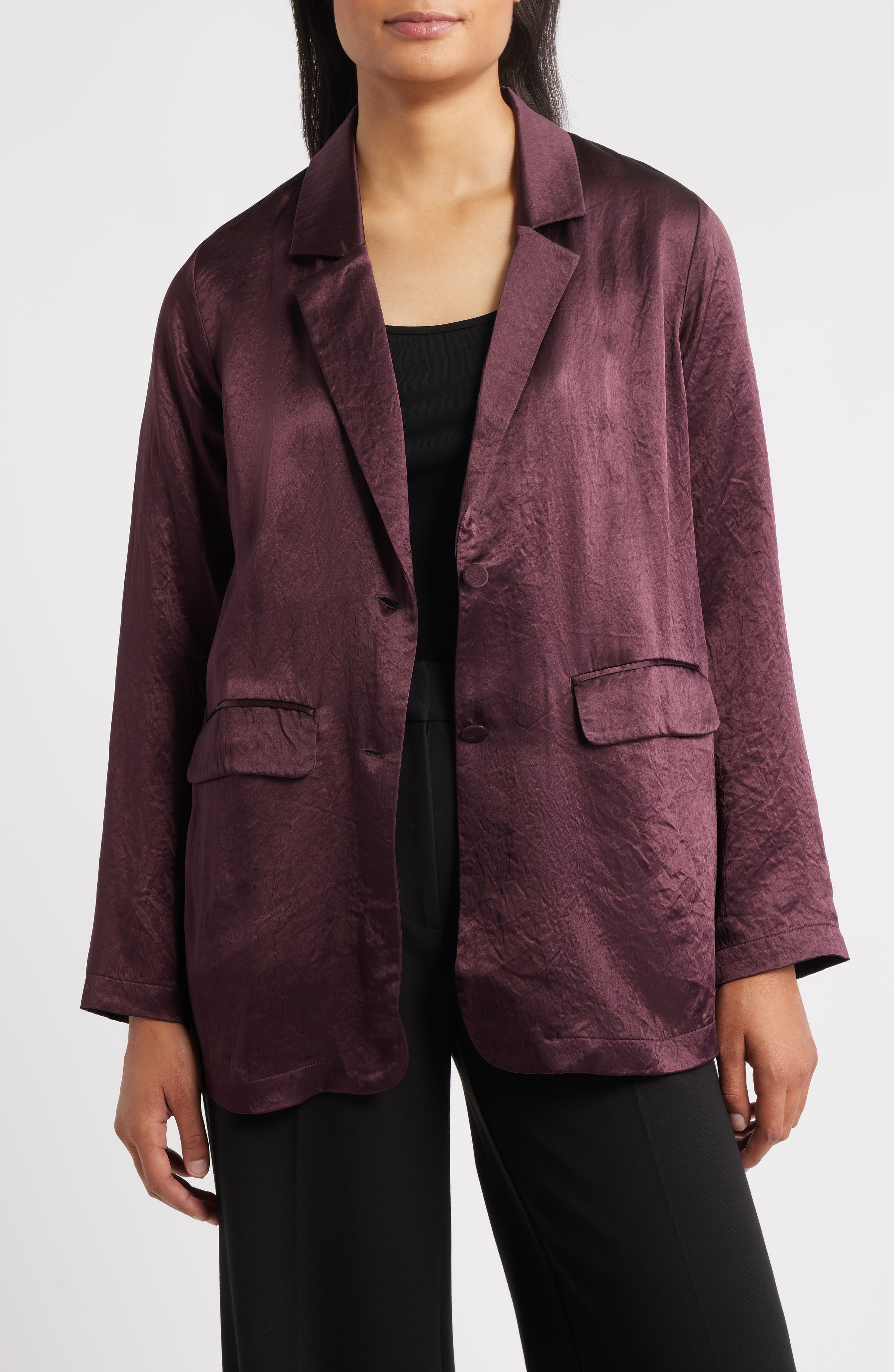 Crinkled Satin Blazer - image 5