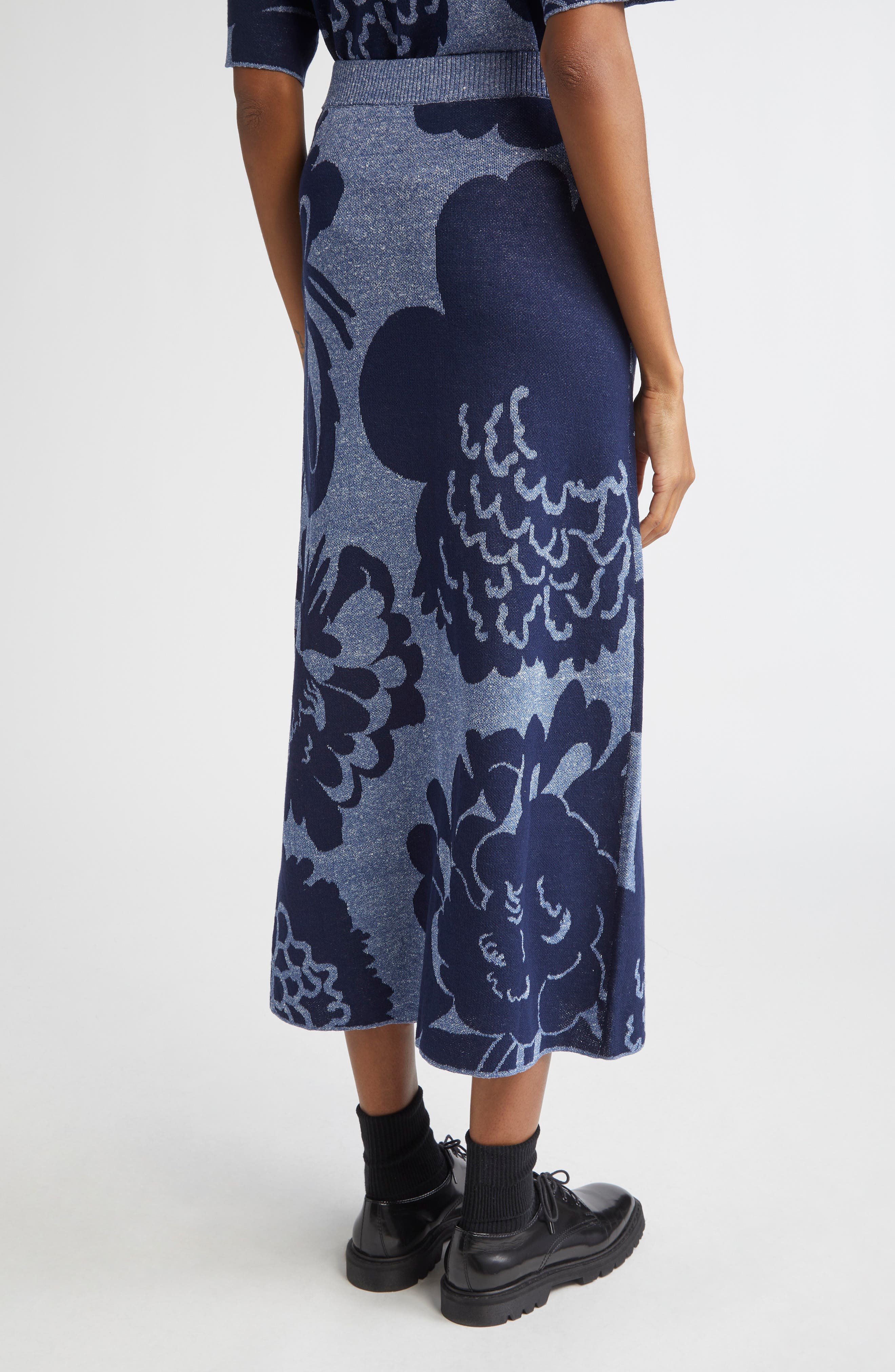 Sivellys Pioni Linen Blend Sweater Skirt - image 2