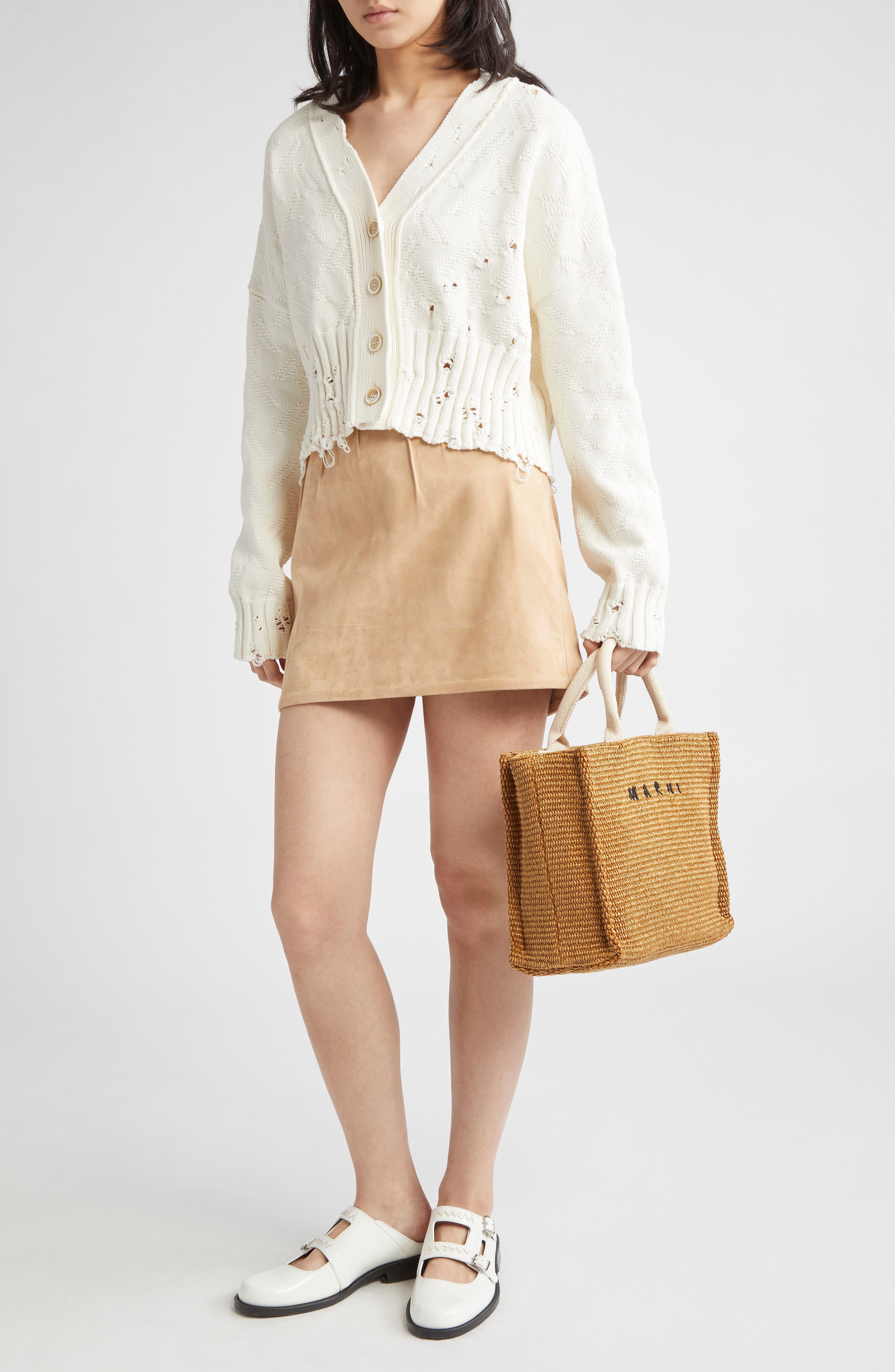 Dishevelled Cotton Crop Cardigan - image 2