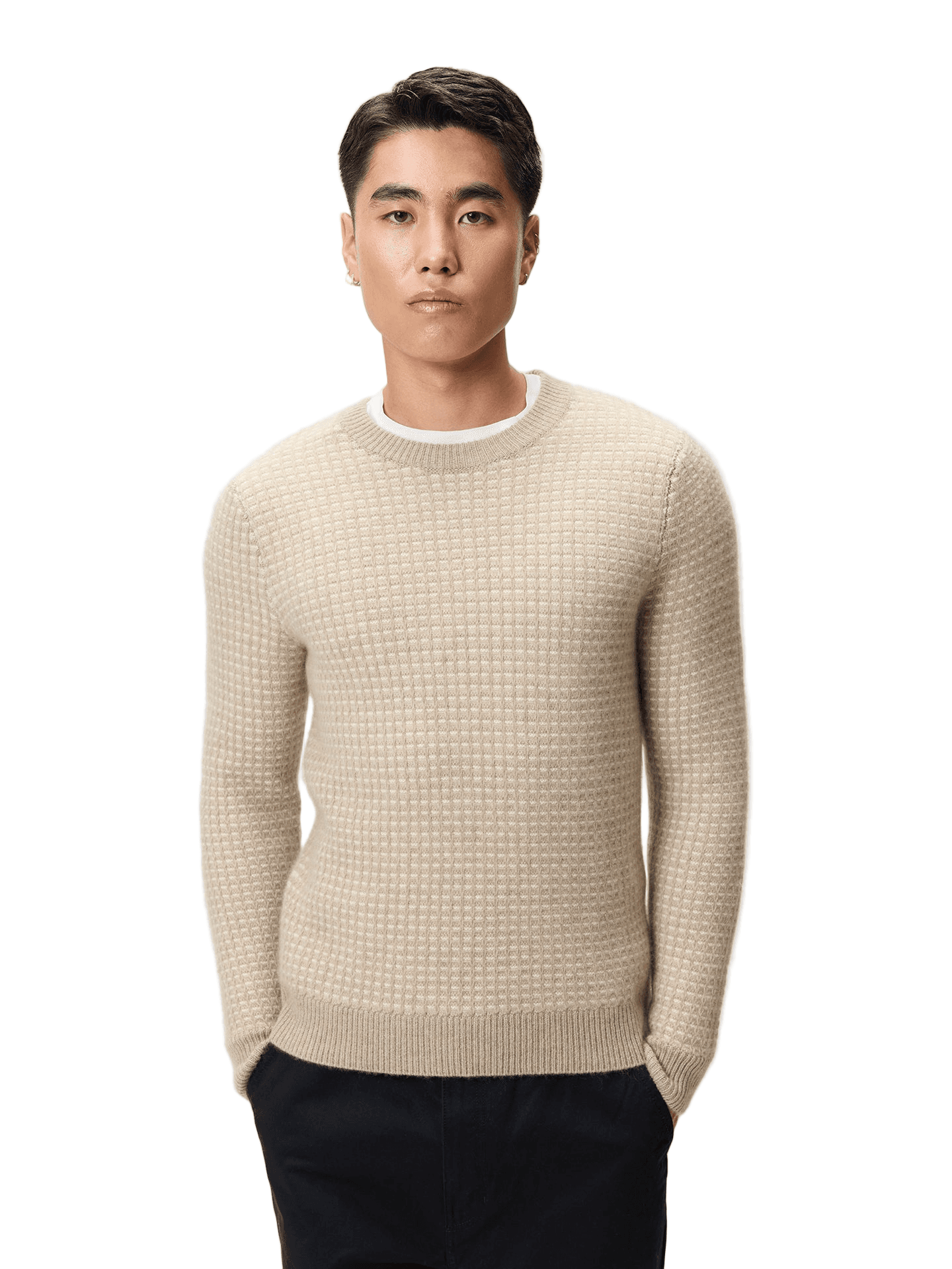 Cashmere Waffle Knit Sweater - image 3