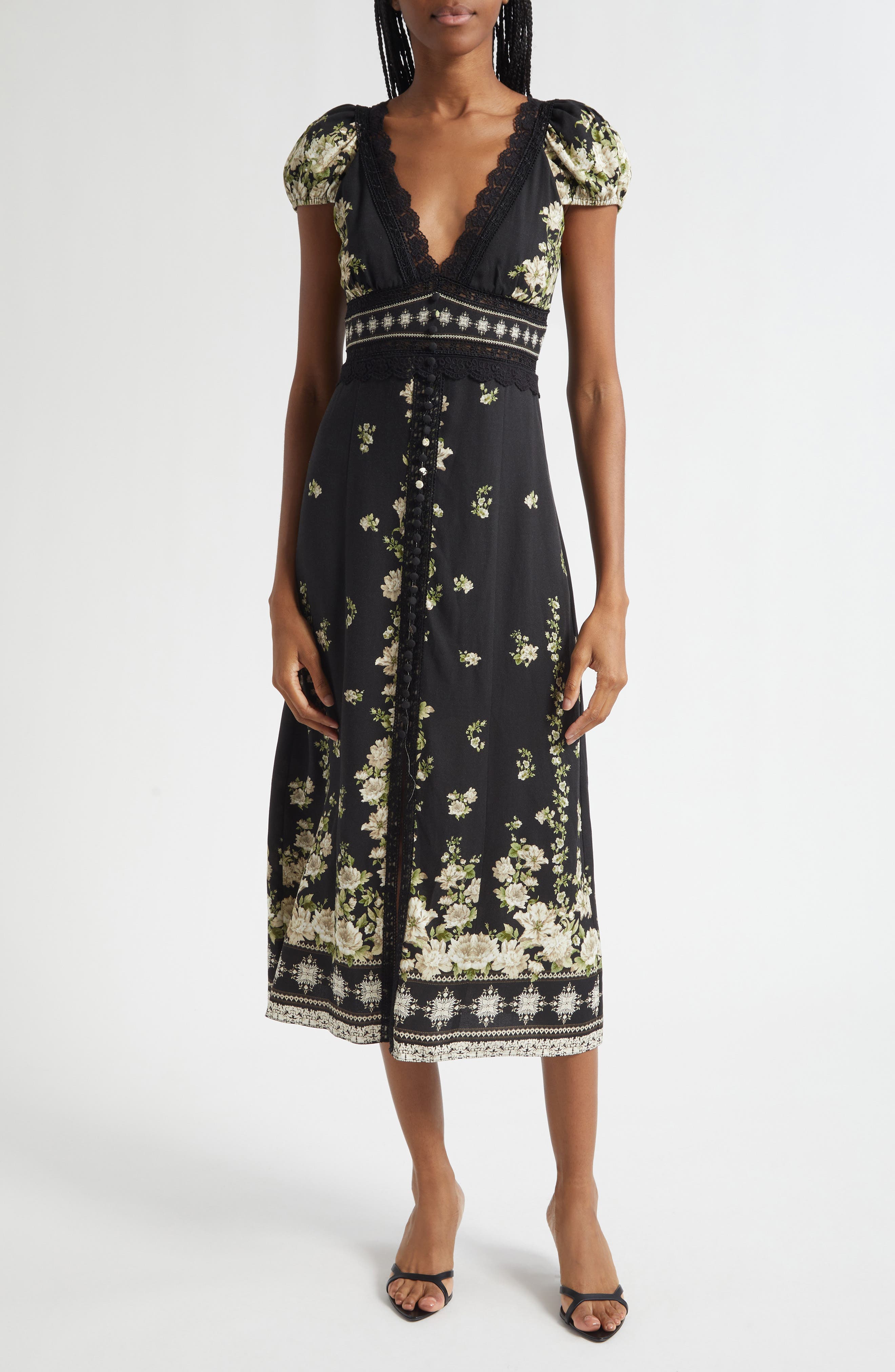 Floral Lace Detail Dress - image 1