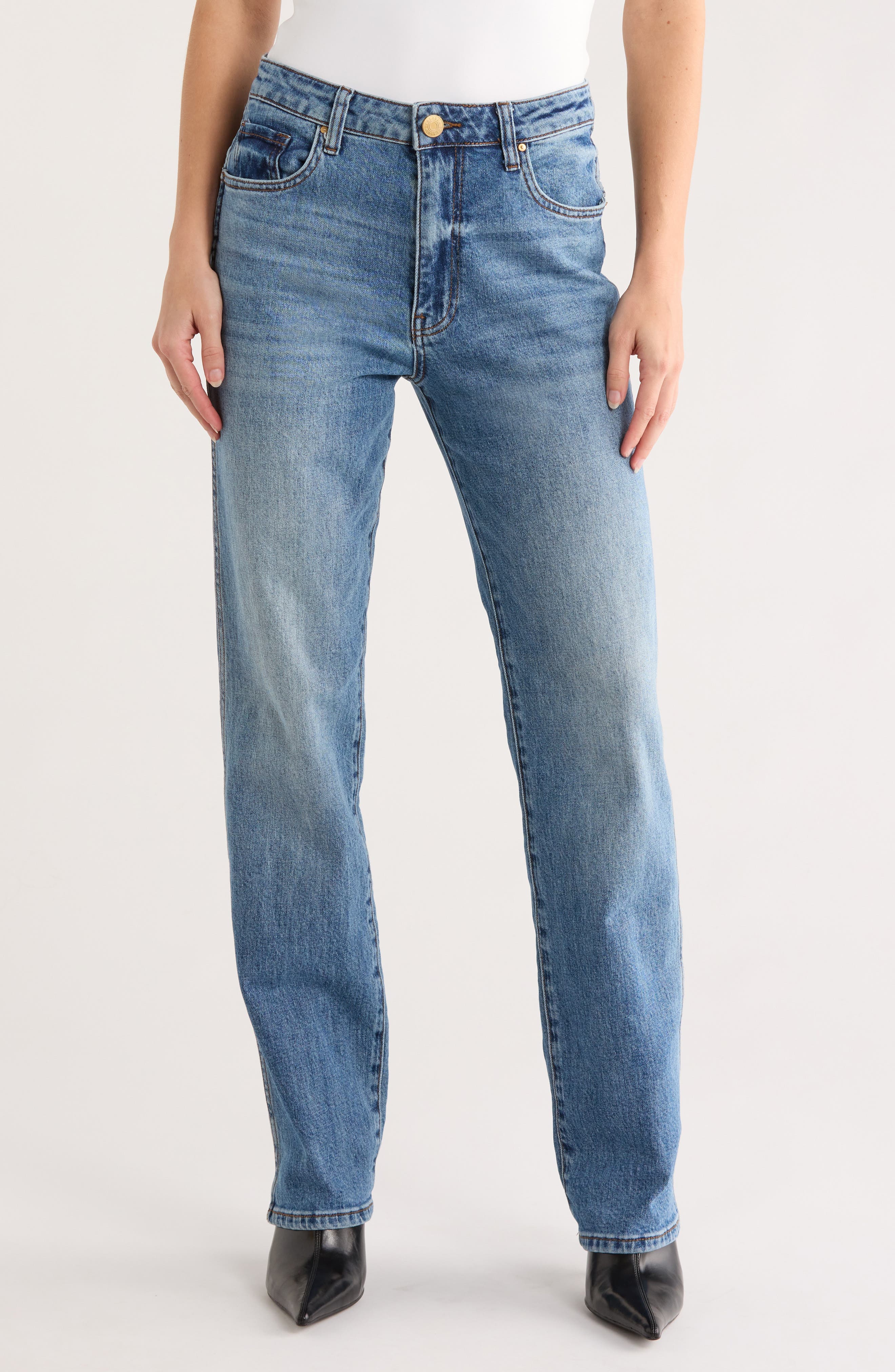 Melissa High Waist Relaxed Straight Leg Jeans - image 1
