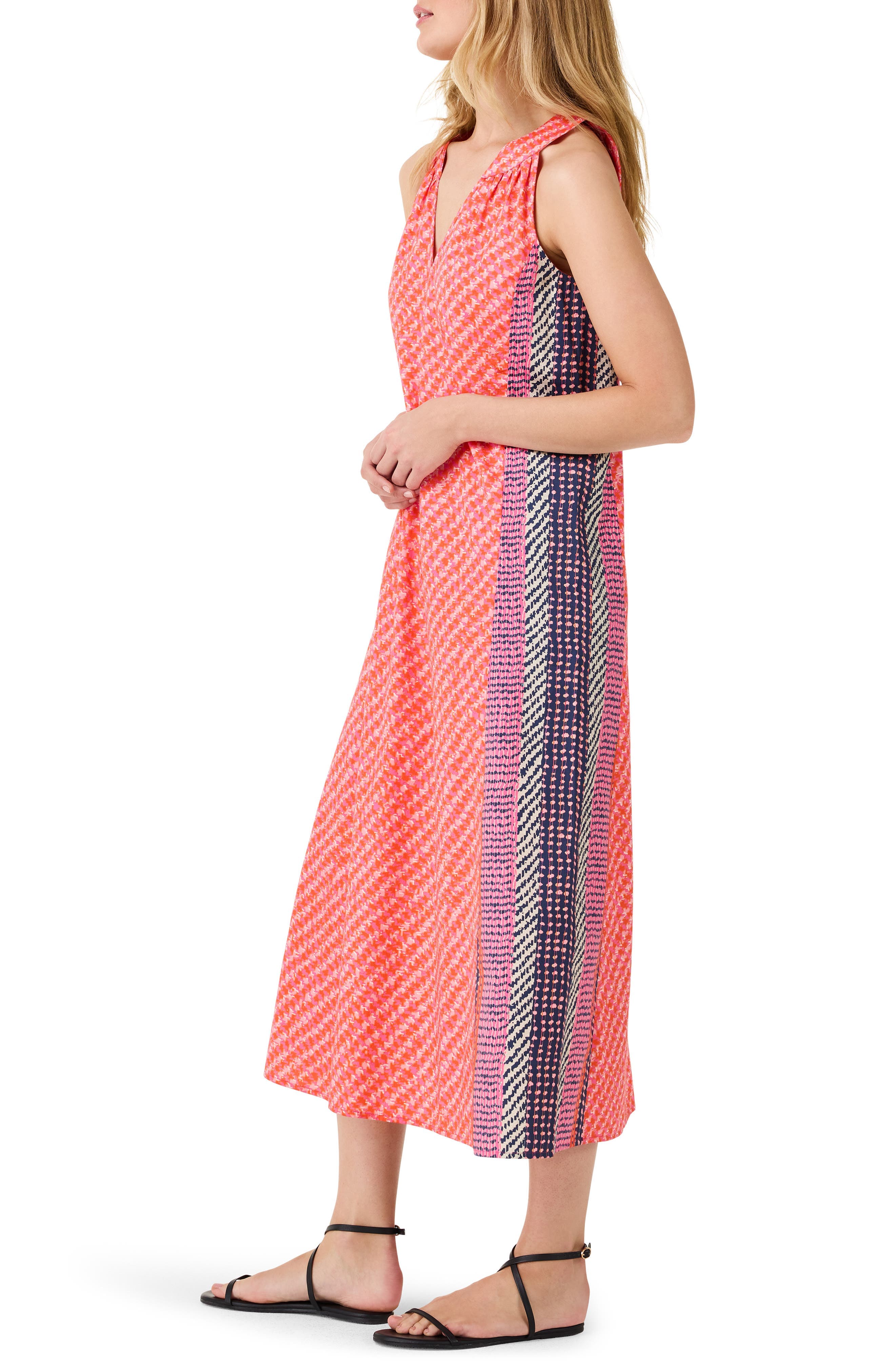 Spotty Stripes Sleeveless Midi Dress - image 2