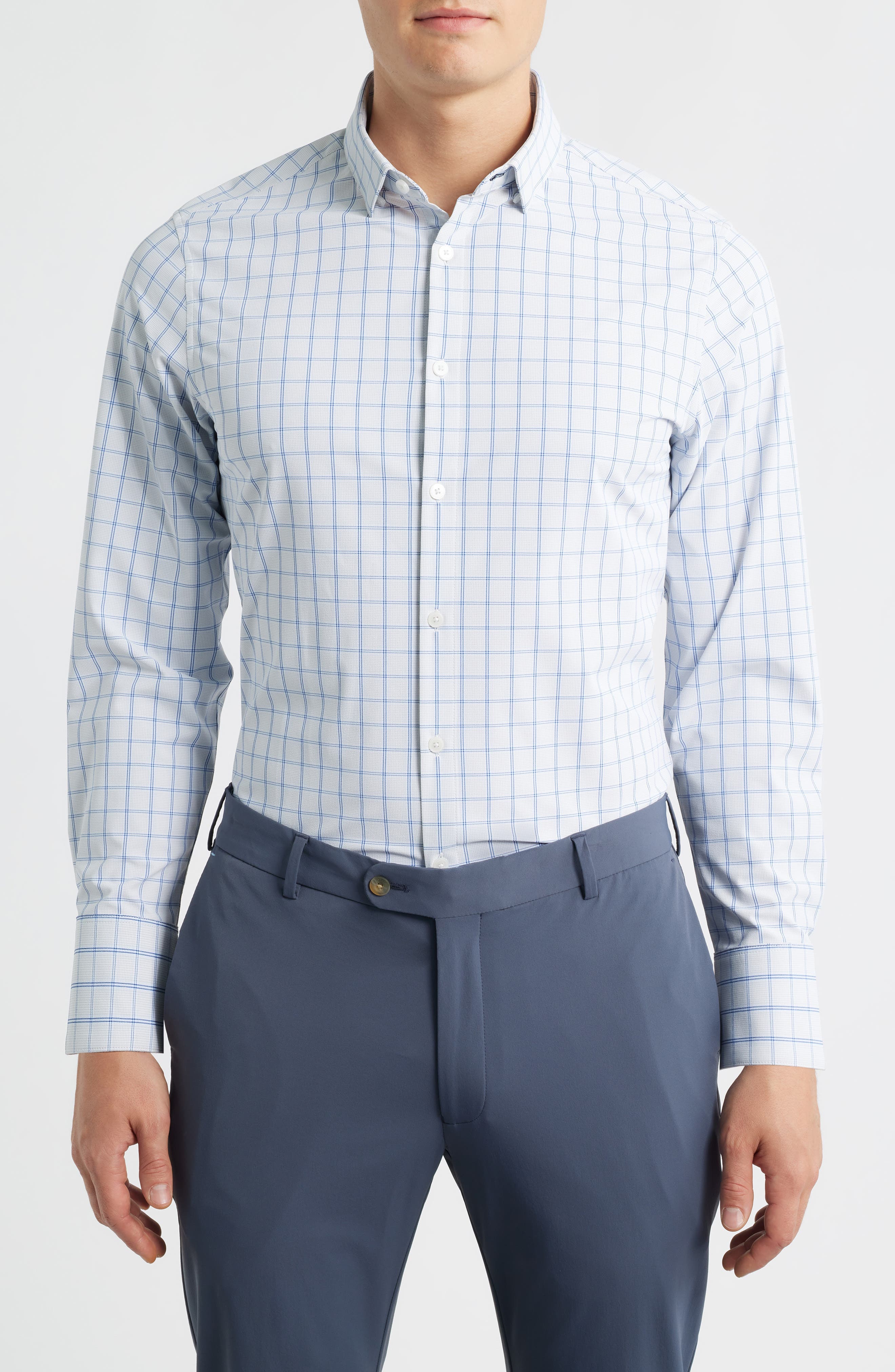 Leeward Trim Fit Check Button-Up Shirt - image 1